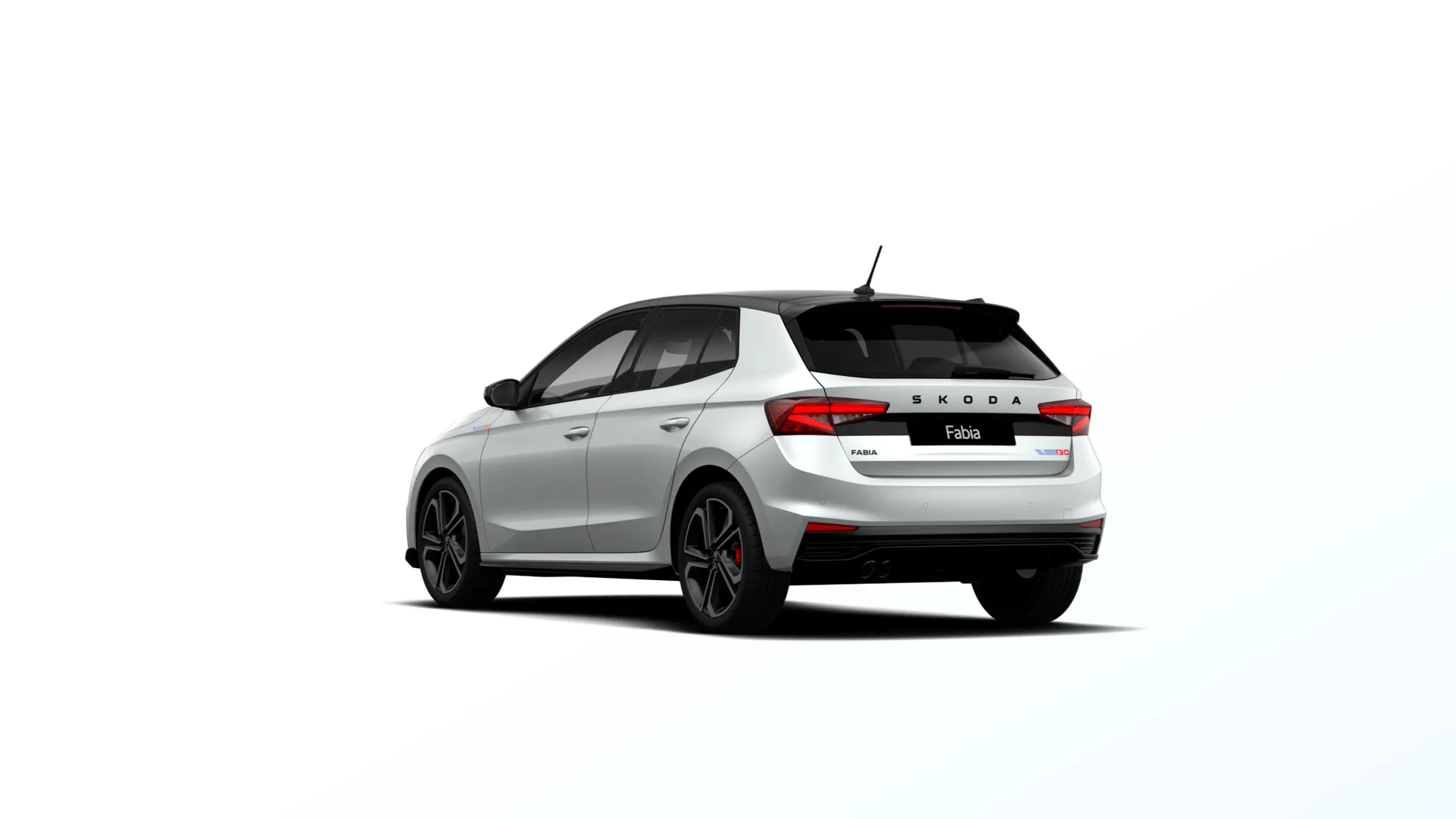 Fabia, Fabia 130, Bílá Moon metalíza Černá Magic metalíza, rear