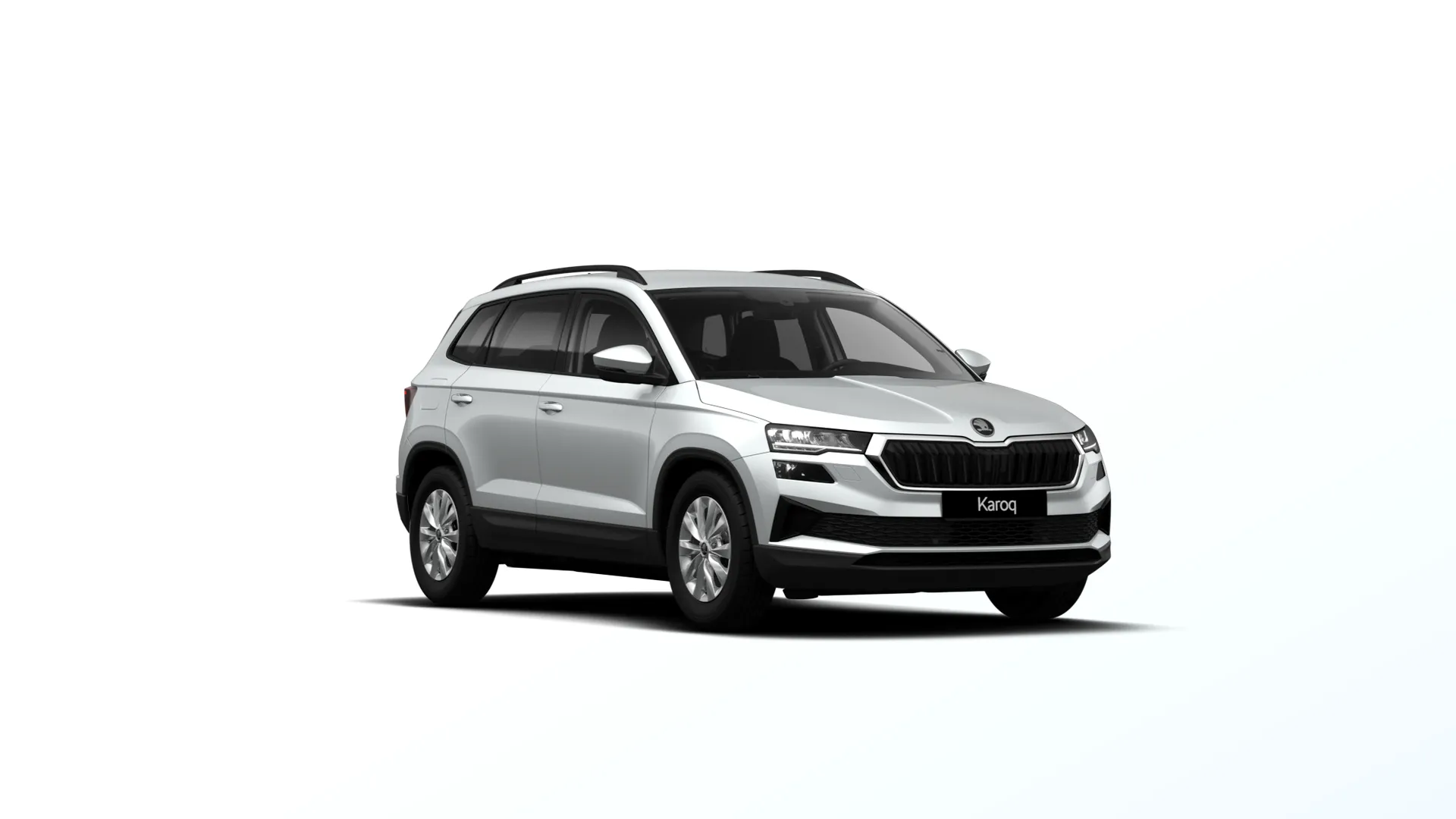 Karoq, Classic, Bílá Moon metalíza, front