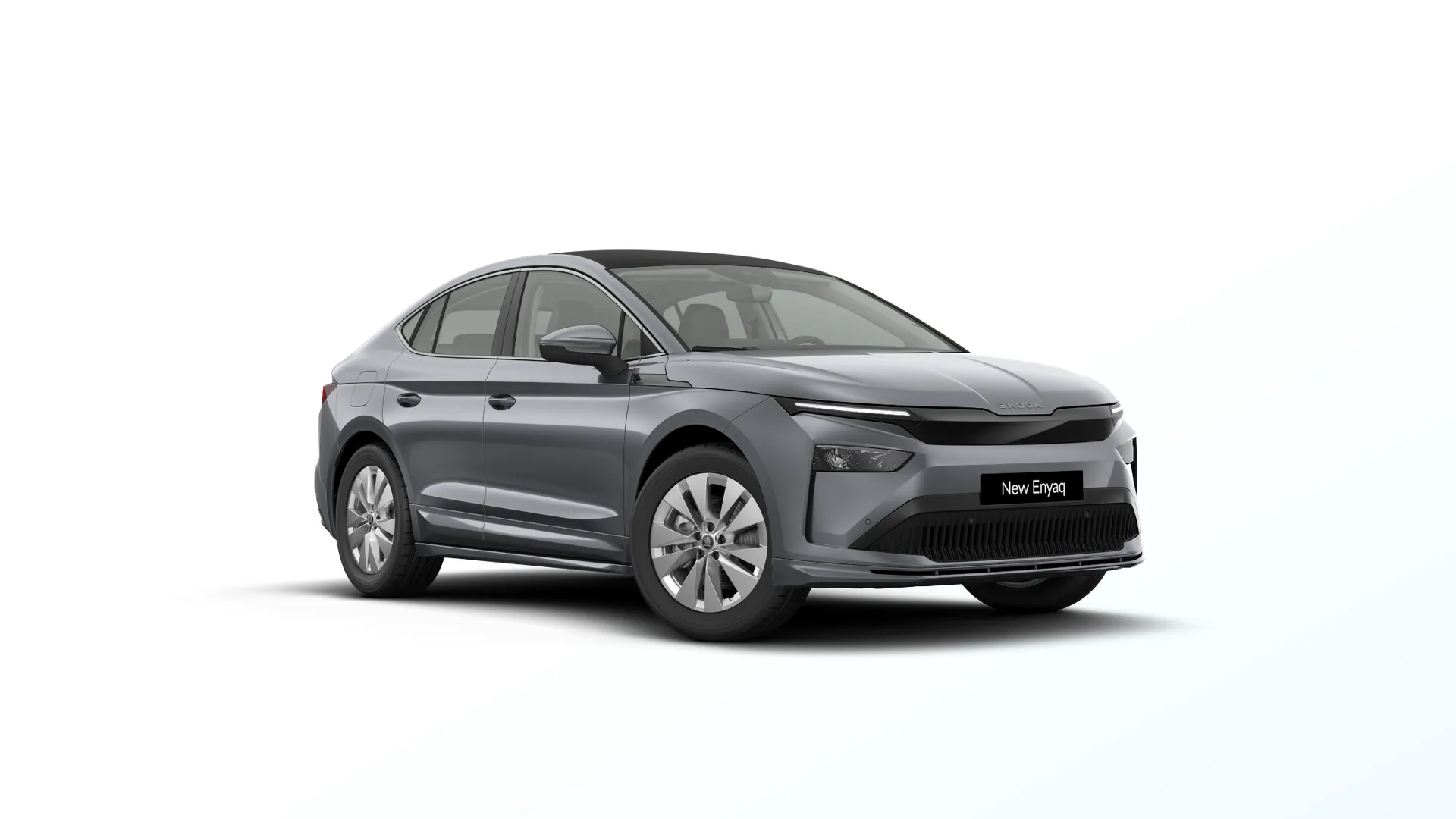 Enyaq Coupé, Selection, Šedá Graphite metalíza, front