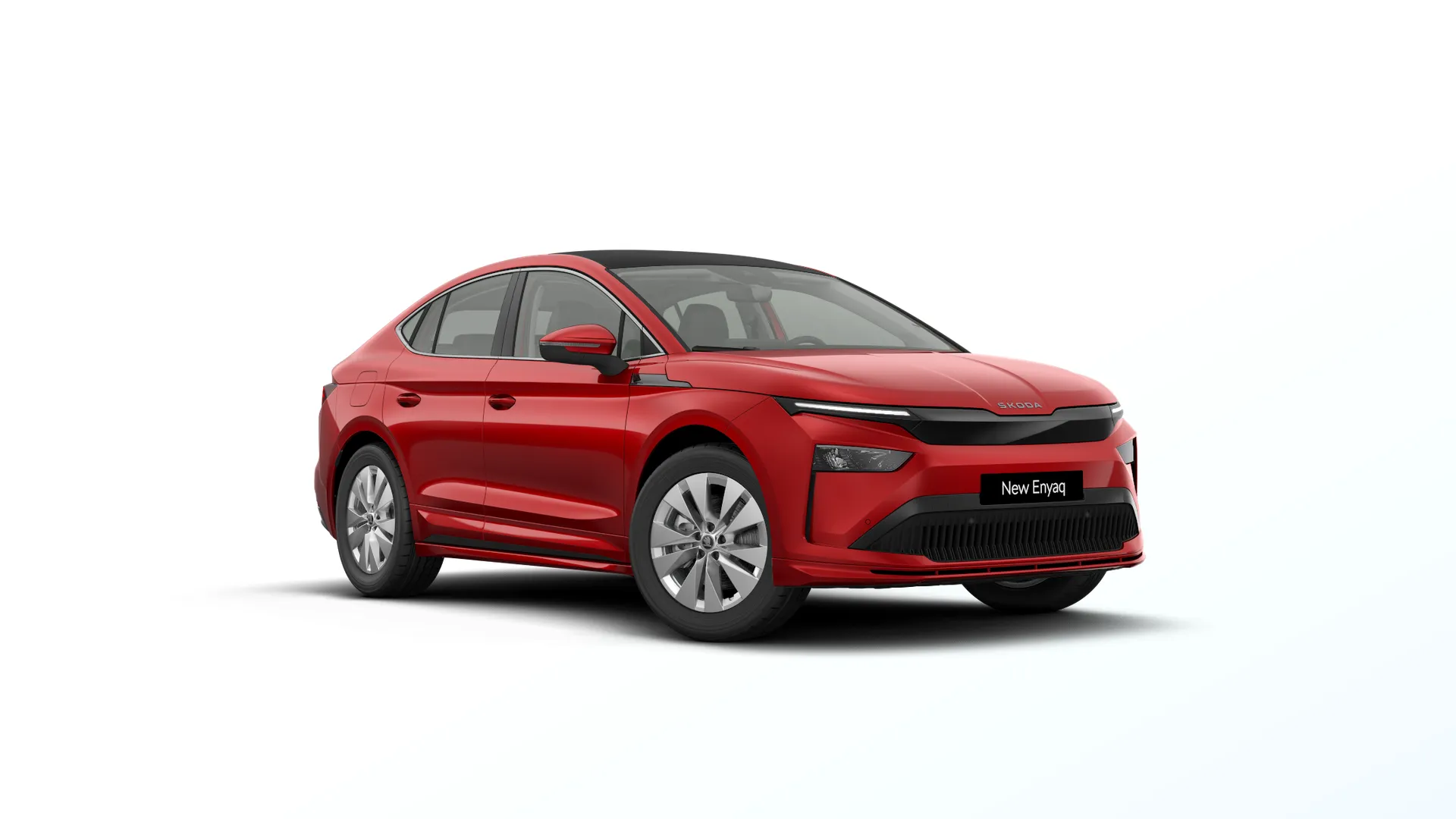Enyaq Coupé, Selection, Červená Velvet metalíza, front
