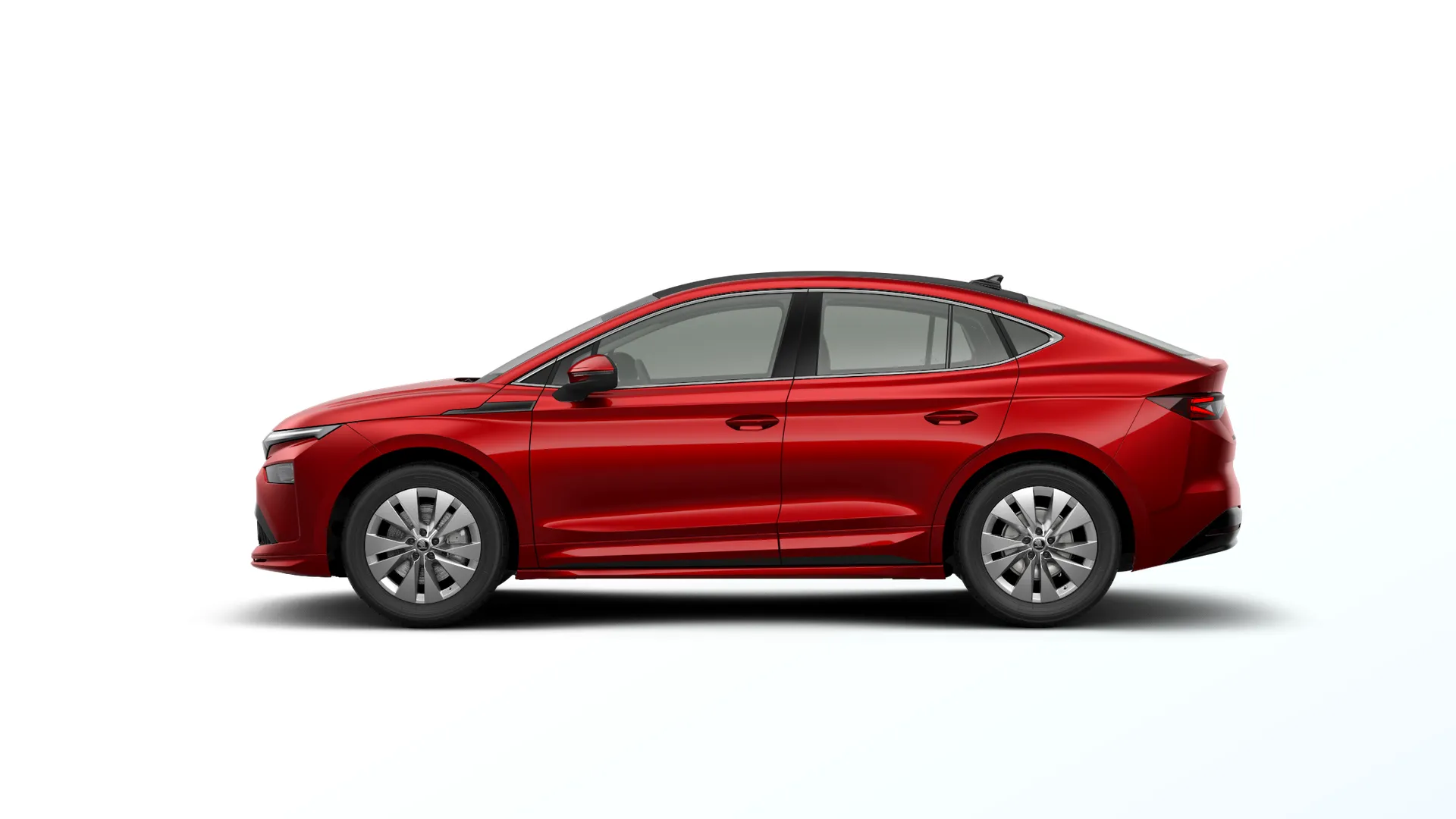 Enyaq Coupé, Selection, Červená Velvet metalíza, side