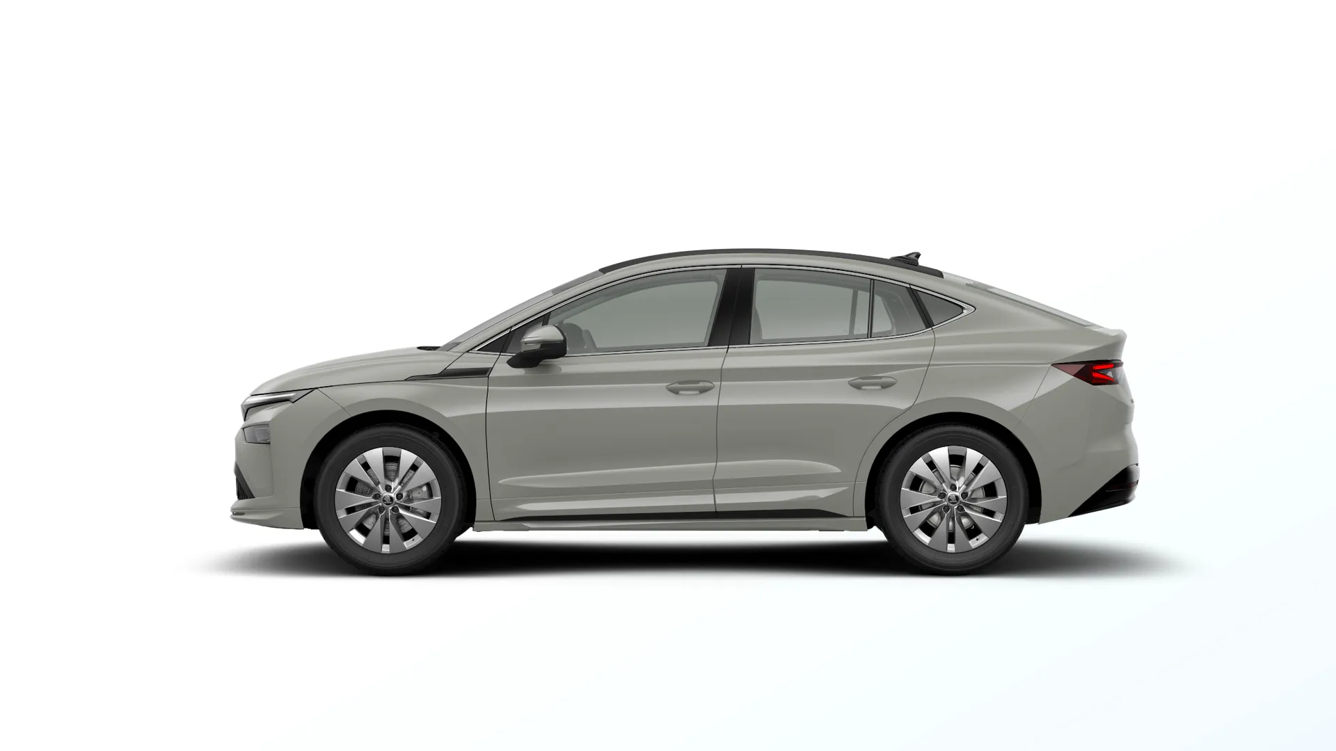 Enyaq Coupé, Selection, Šedá Steel, side