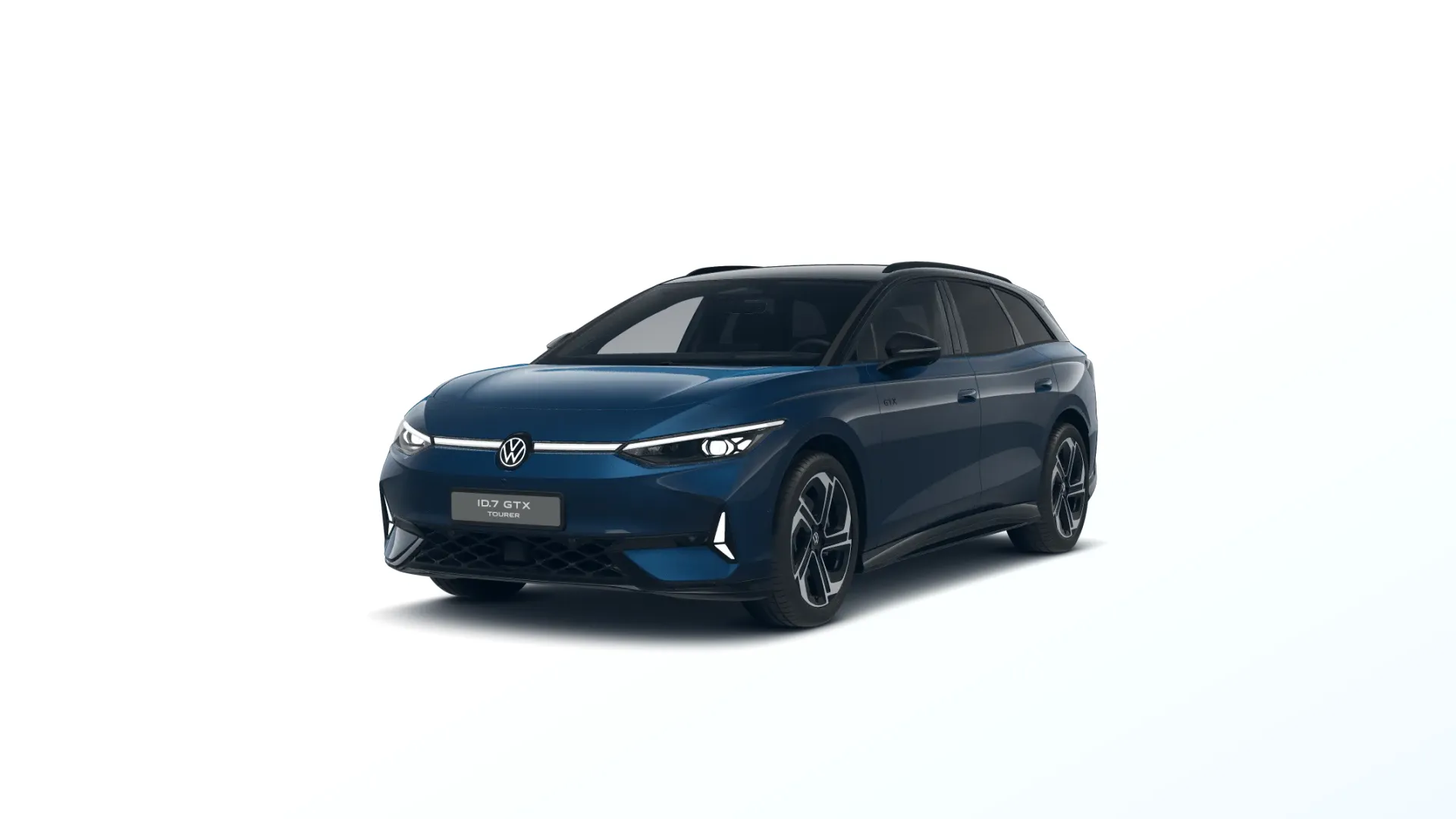 ID.7 Tourer, GTX People, Modrá Aquamarin metalíza, front