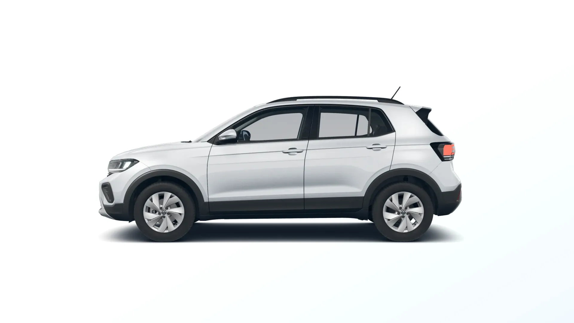 T-Cross, Life, Stříbrná Reflex metalíza, side