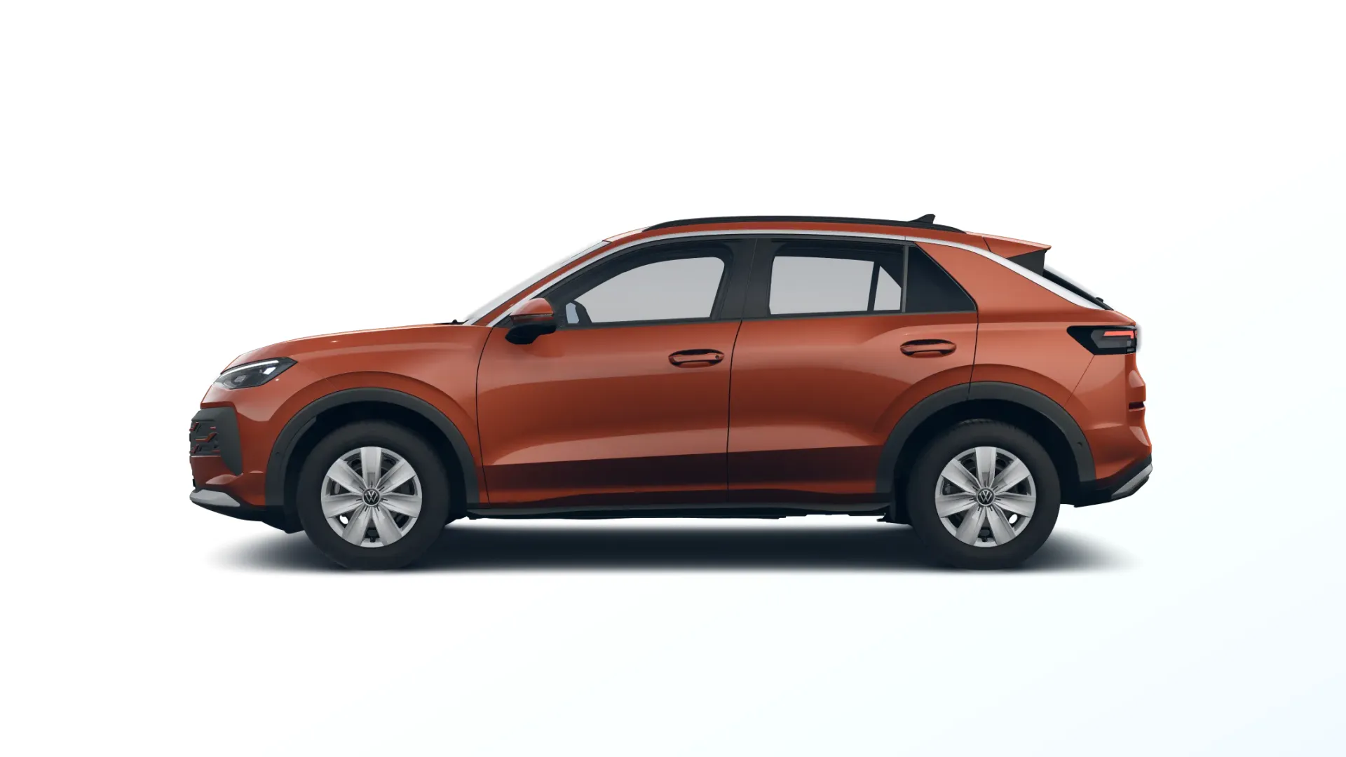 Nový T-Roc, Trend, Červená Flame metalíza, side