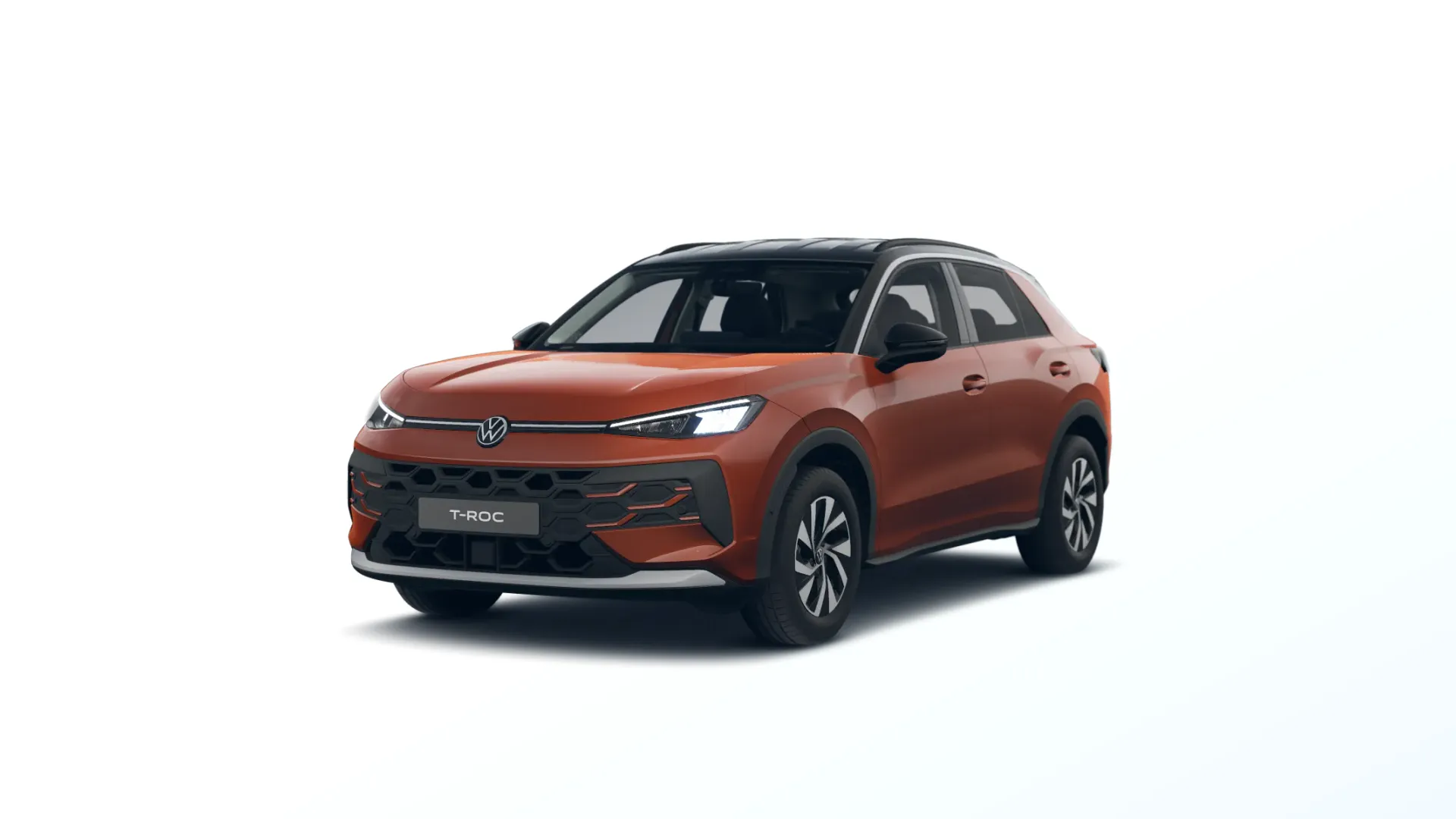 Nový T-Roc, Life, Červená Flame metalíza, front