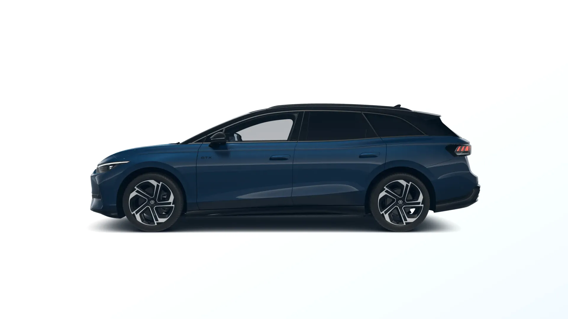 ID.7 Tourer, GTX People, Modrá Aquamarin metalíza, side