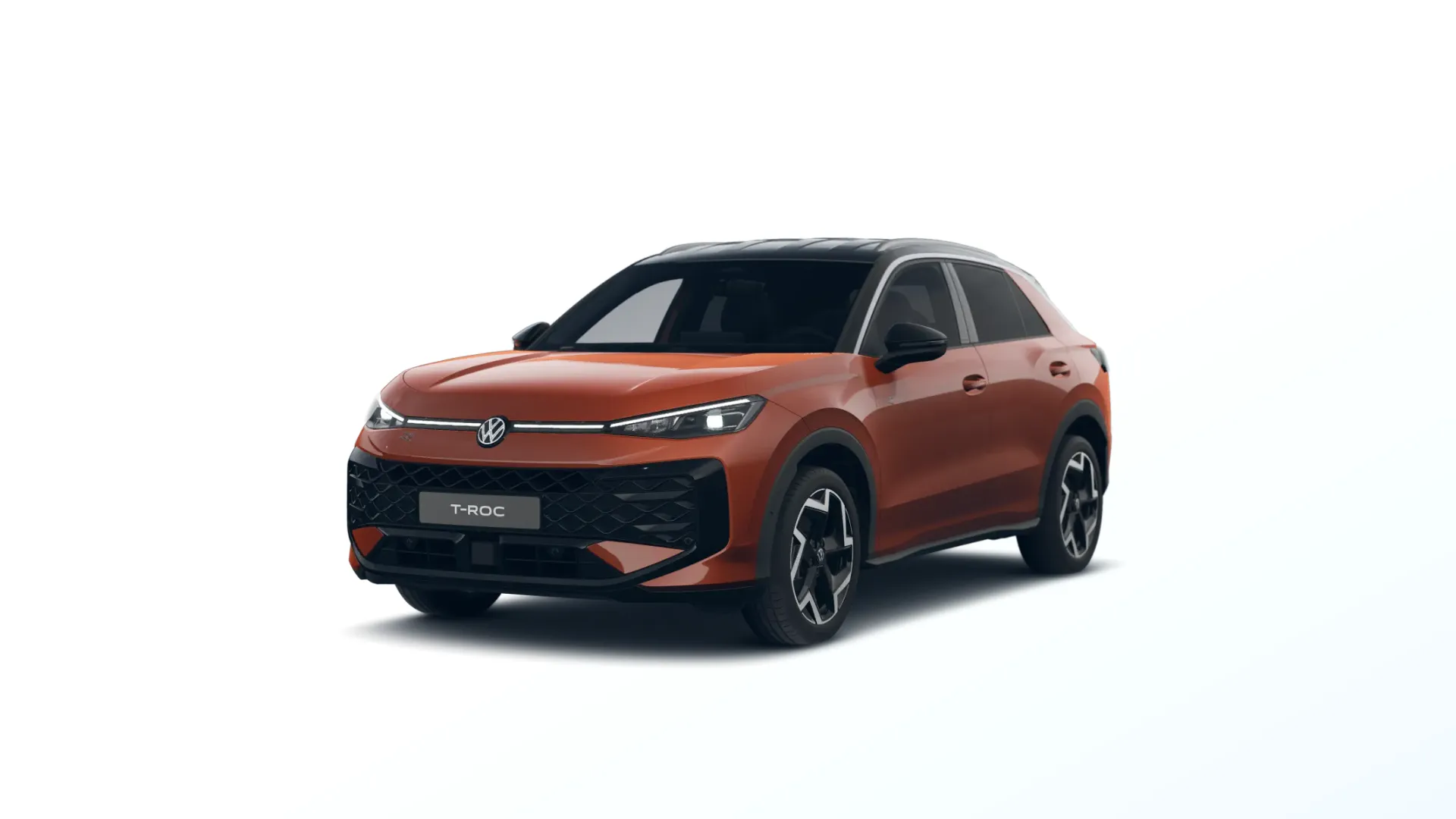 Nový T-Roc, R-Line, Červená Flame metalíza, front