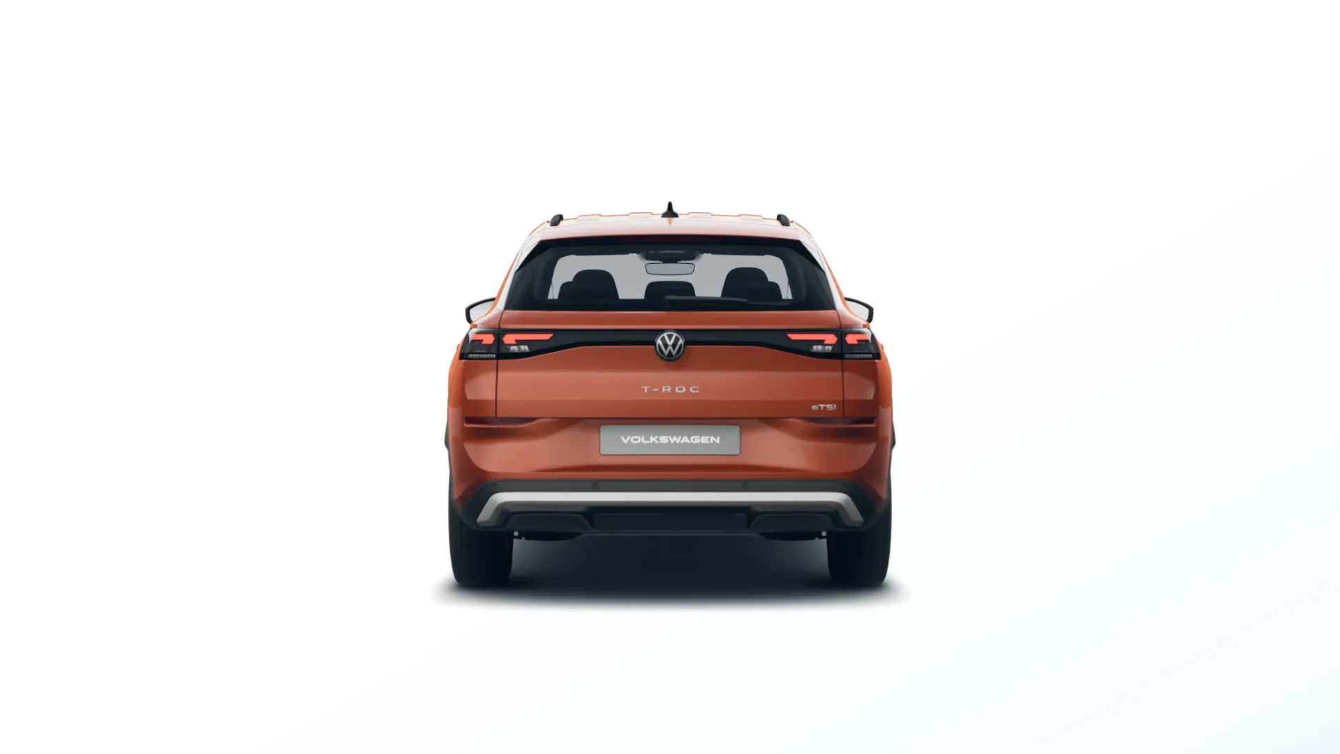 Nový T-Roc, Trend, Červená Flame metalíza, back