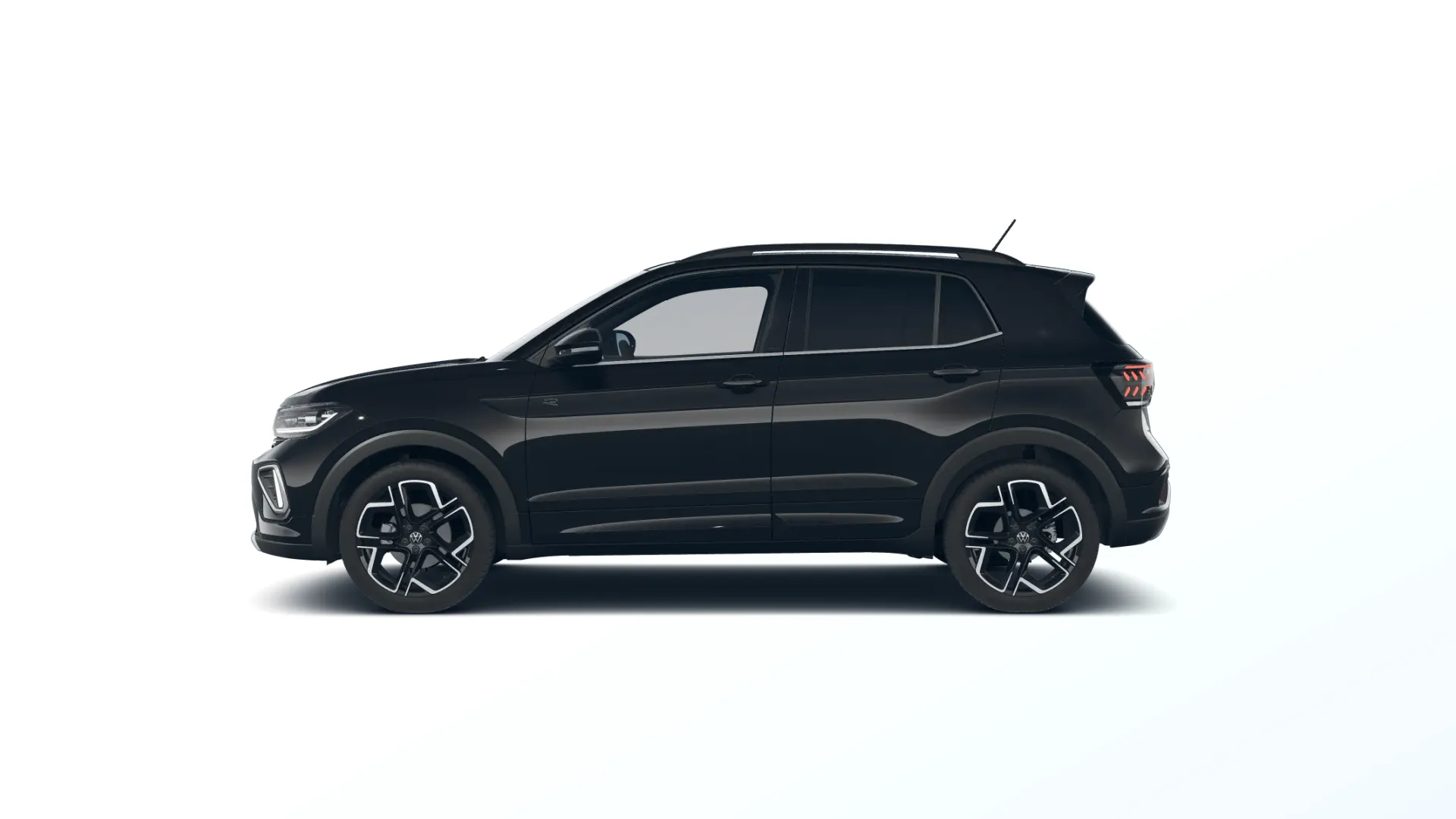 T-Cross, R-Line People, Černá Deep perleťový efekt, side