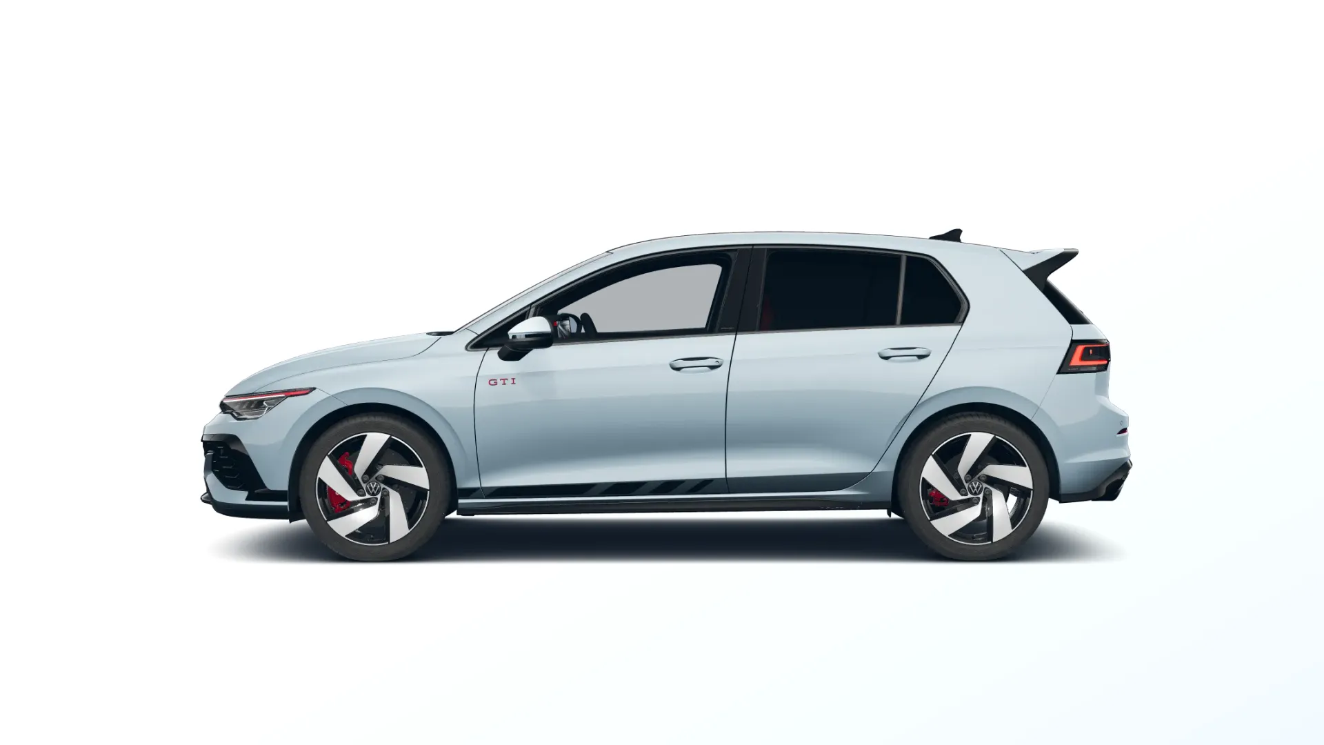 Golf, GTI Clubsport, Modrá Crystal Metalíza, side