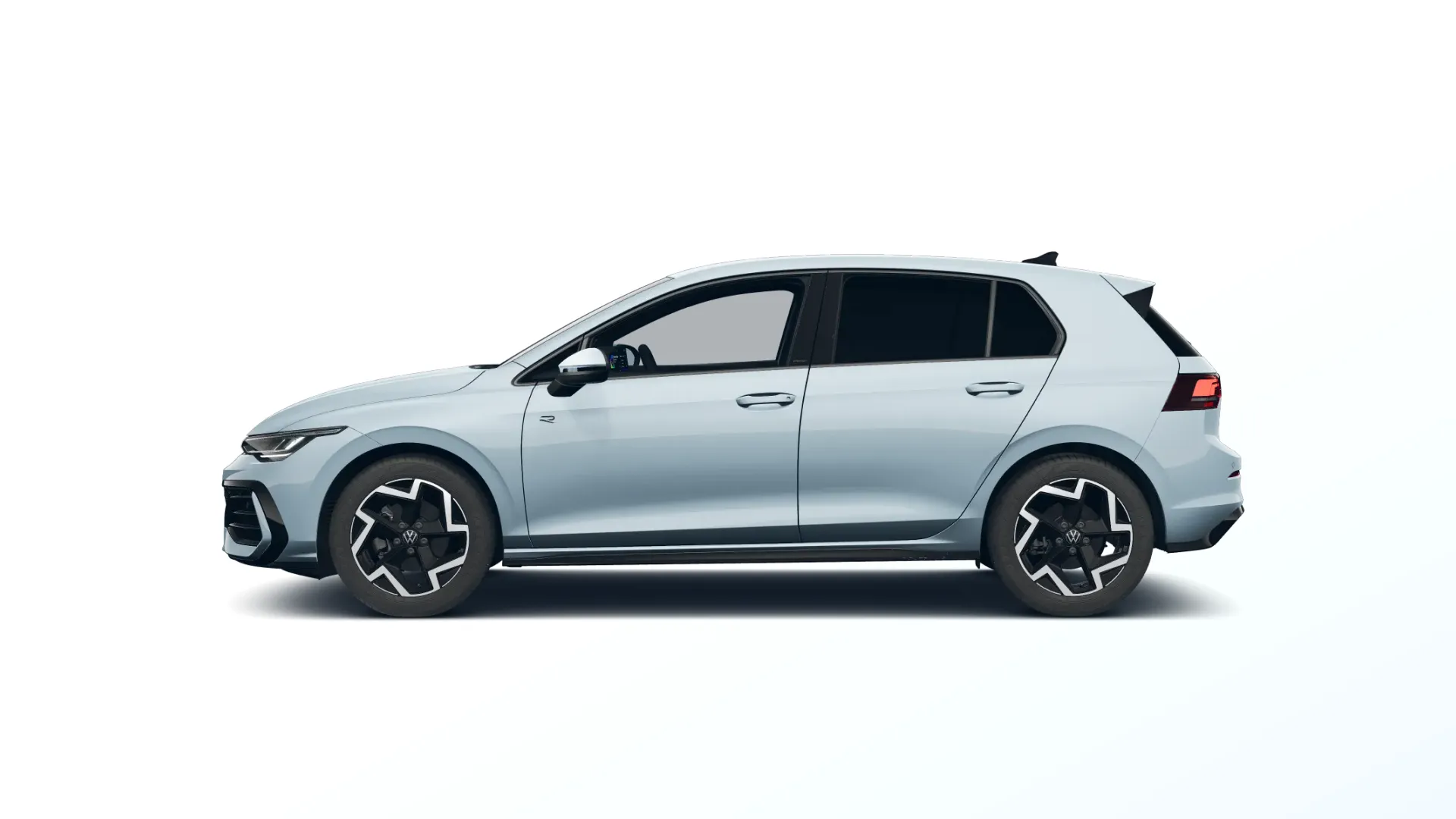 Golf, R-Line, Modrá Crystal Metalíza, side