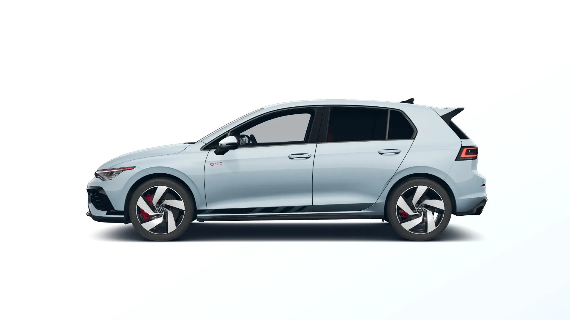 Golf, GTI Clubsport, Modrá Crystal Metalíza, side