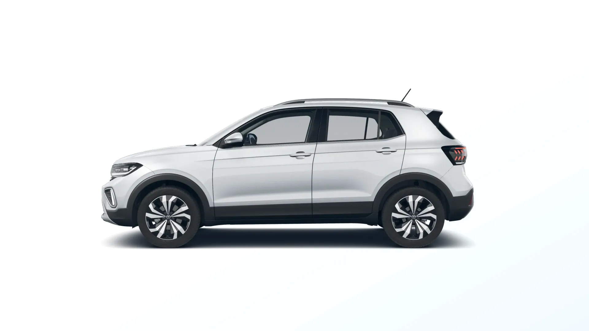 T-Cross, Style, Stříbrná Reflex metalíza, side
