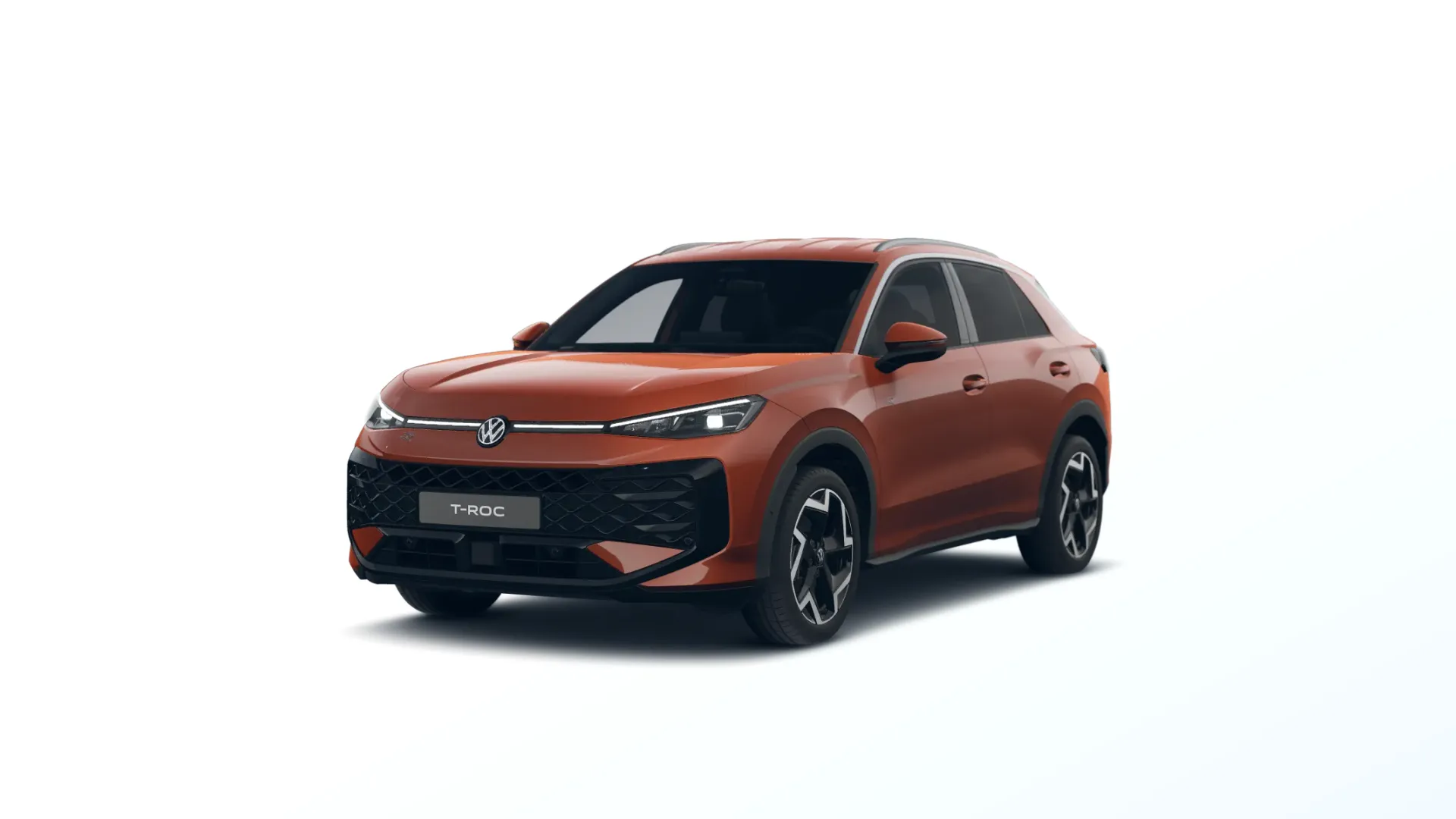Nový T-Roc, R-Line, Červená Flame metalíza, front