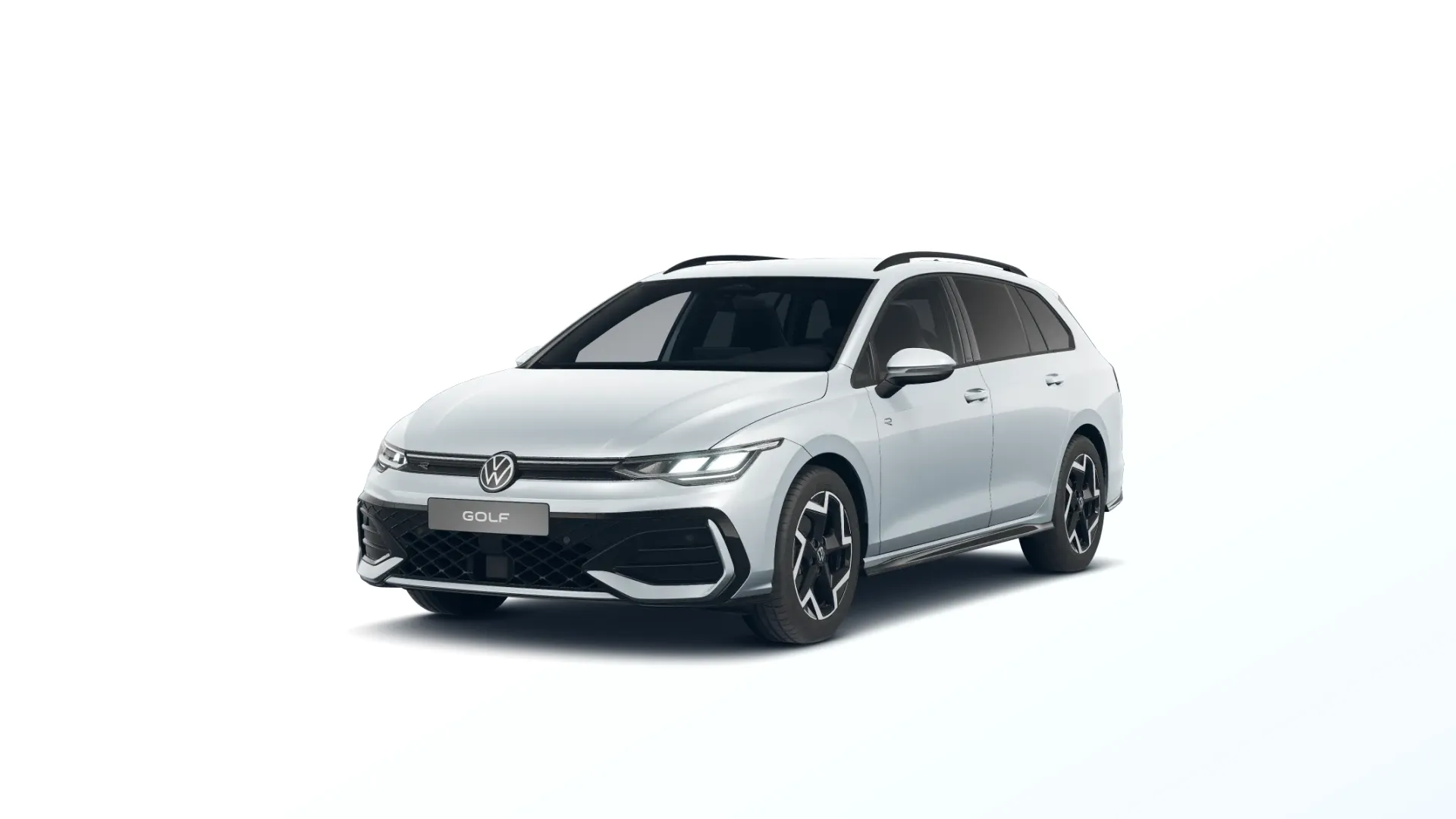 Golf Variant, R-Line, Stříbrná Oyster metalíza, front
