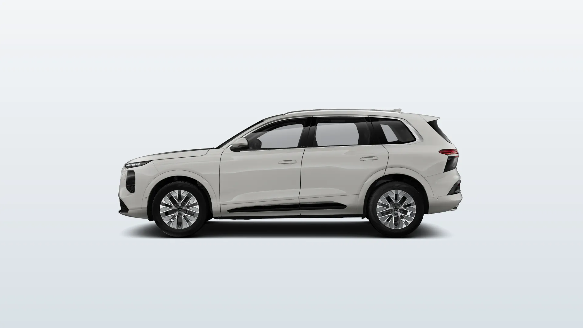 Audi Q7 (2026) v barvě Bílá Carrara – pohled z boku