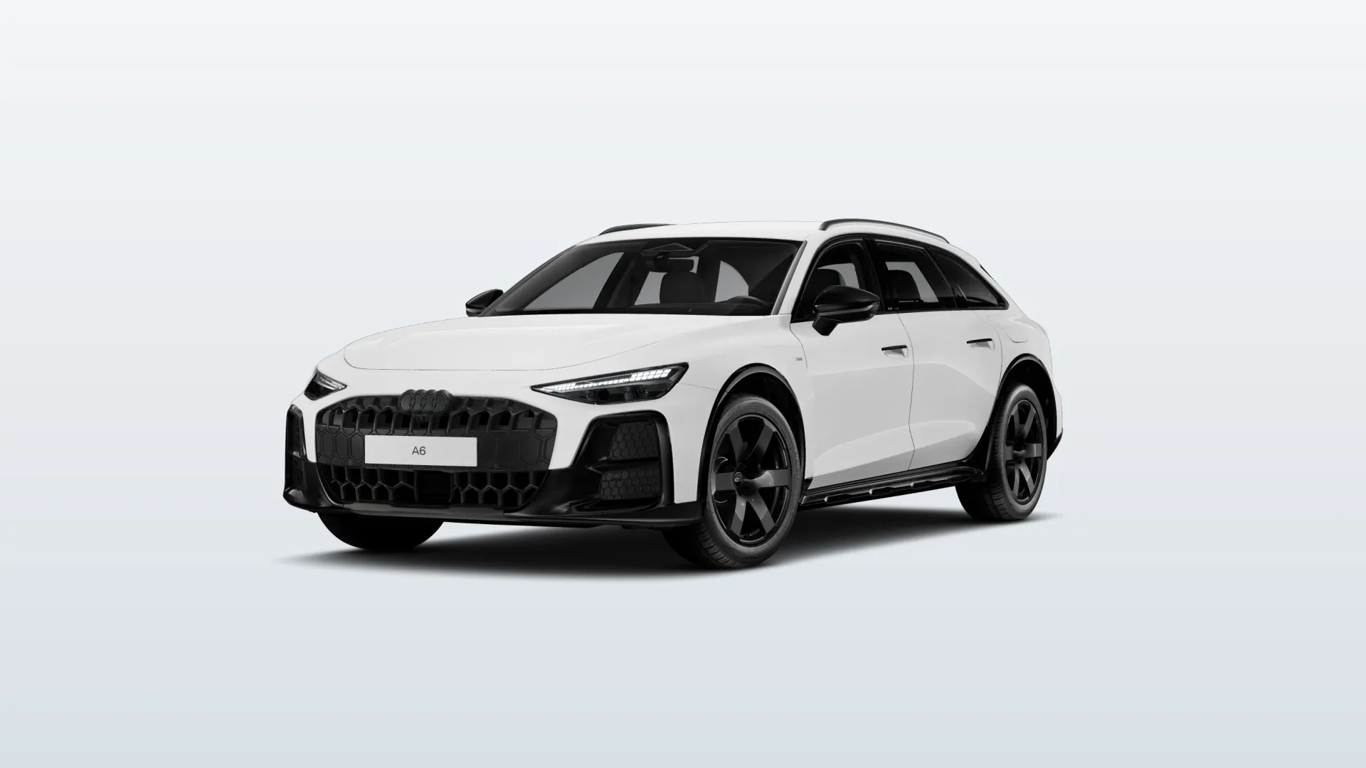 Audi A6 allroad Allroad v barvě Bílá Arkona – pohled zepředu