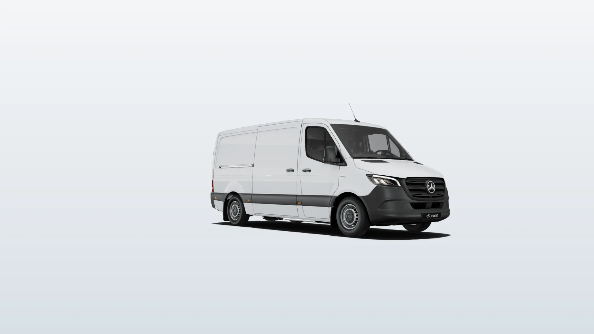 eSprinter Skříňová dodávka S, SELECT, Bílá arktická, front