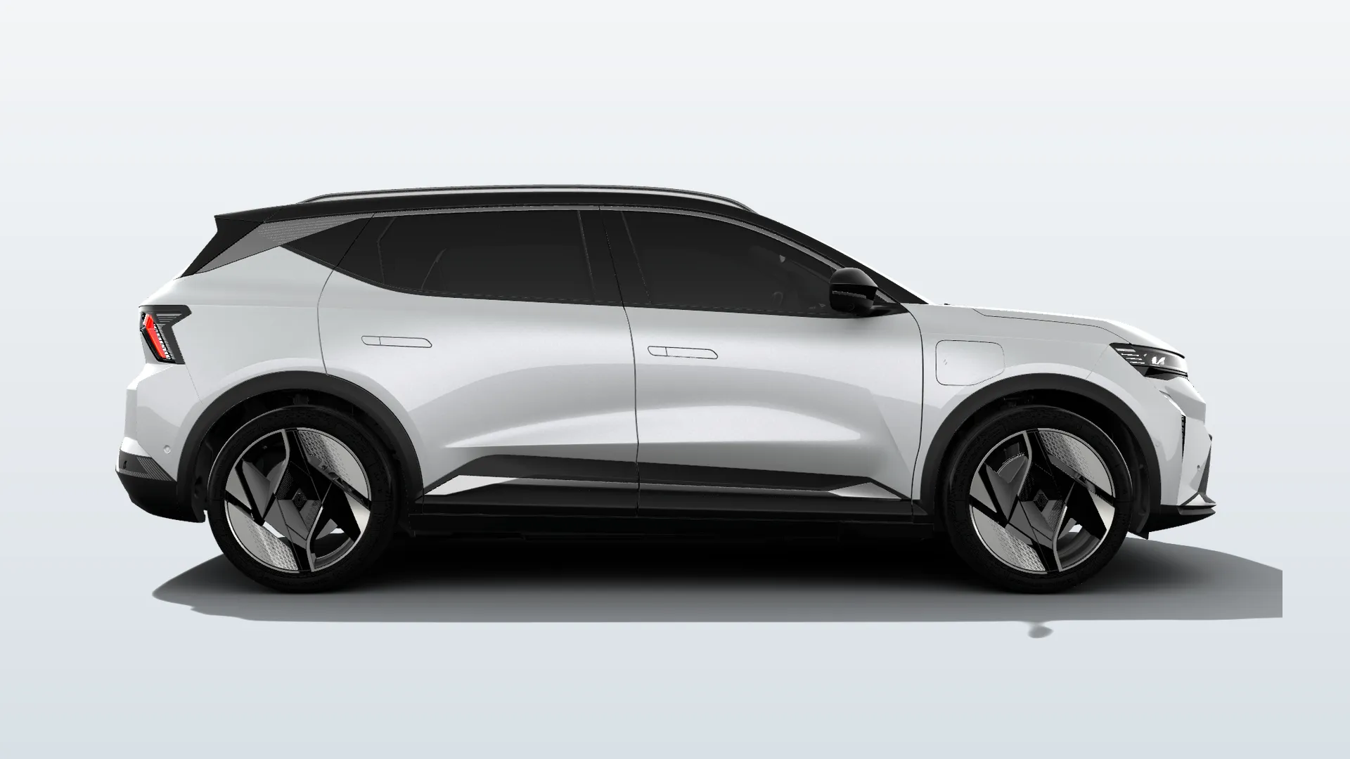 Scenic E-Tech, Iconic, bílá nacré / střecha černá étoilé, front