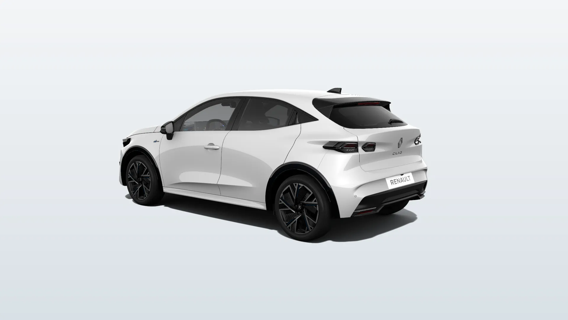 Renault Clio VI Esprit Alpine v barvě bílá Glacier – pohled zezadu