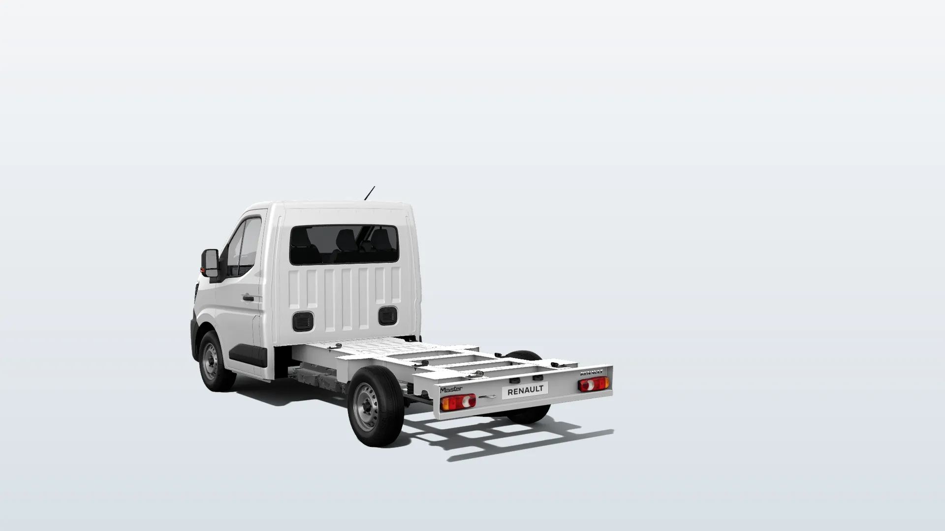 Renault Master podvozek (IV) Advance v barvě bílá Mineral – pohled zezadu