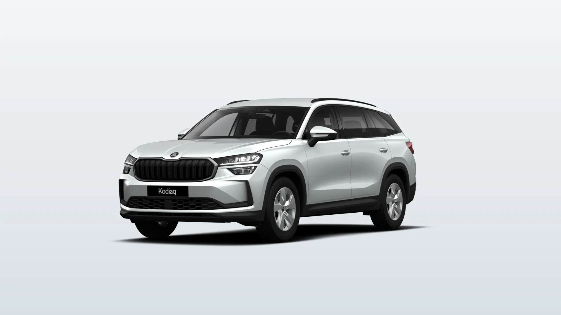 Škoda Kodiaq II Selection v barvě Bílá Moon metalíza – pohled zepředu