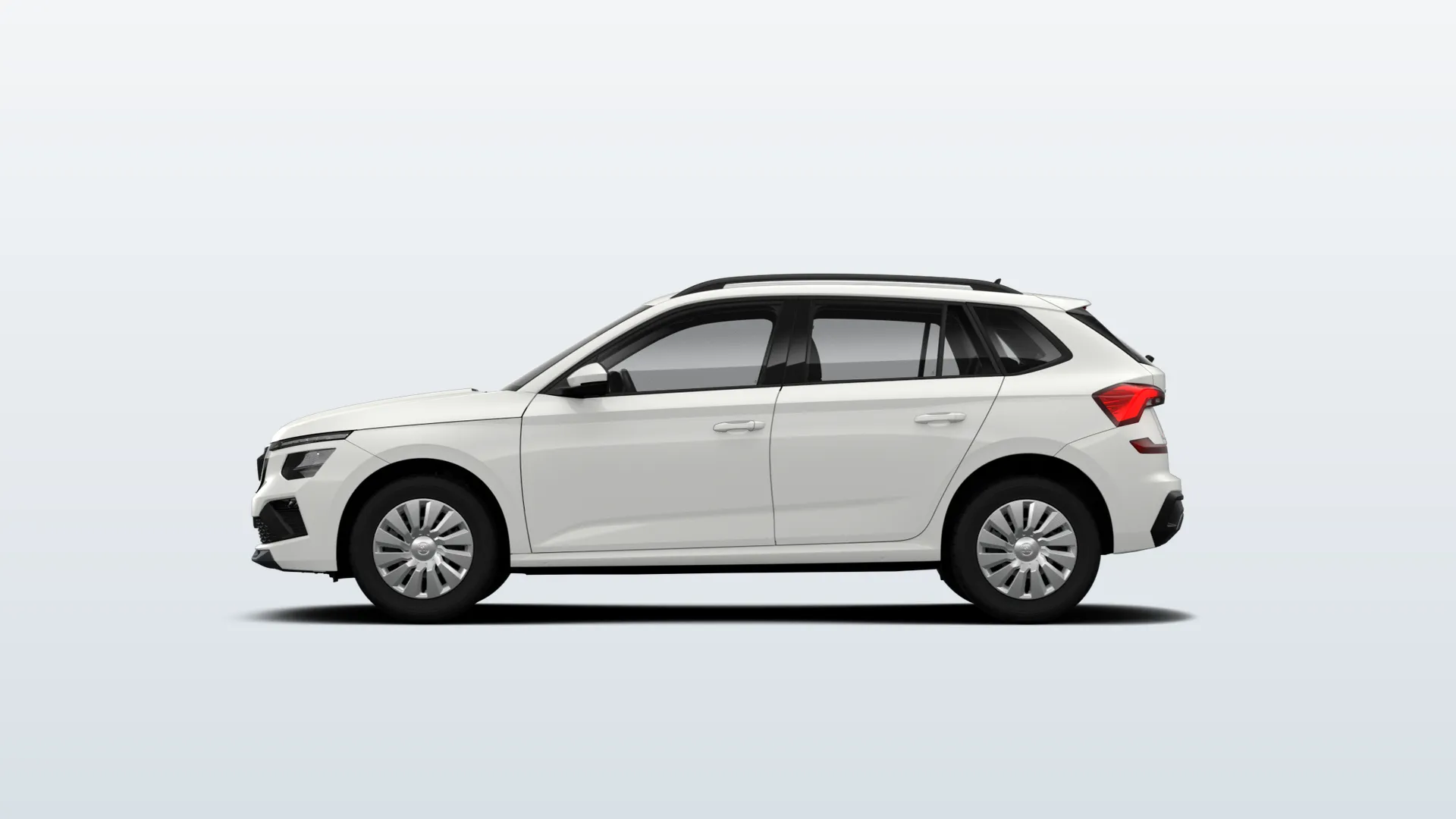 Škoda Kamiq (facelift 2024) Selection v barvě Bílá Candy – pohled z boku