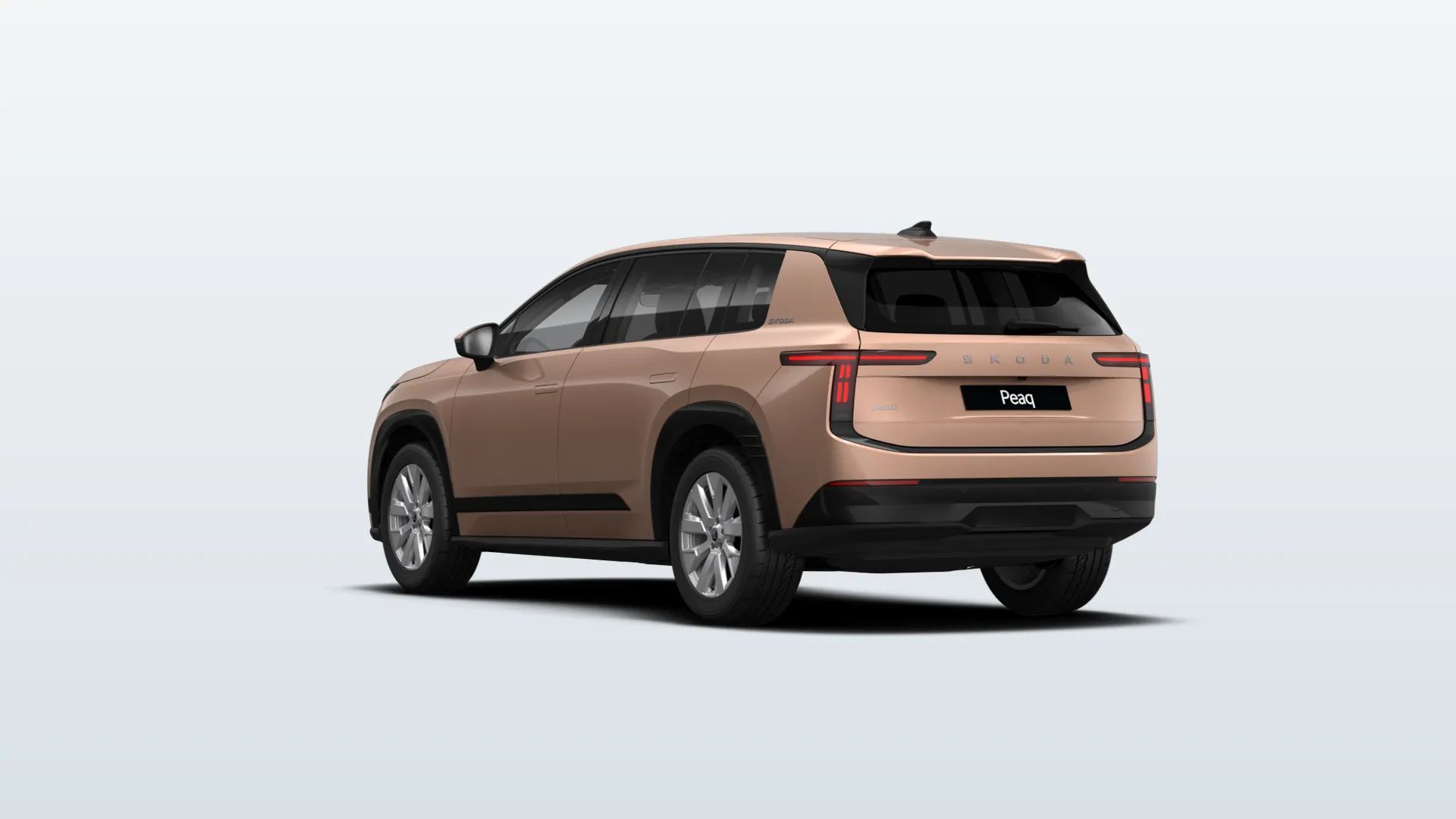 Škoda Peaq Selection v barvě Béžová Rosewood metalíza – pohled zezadu