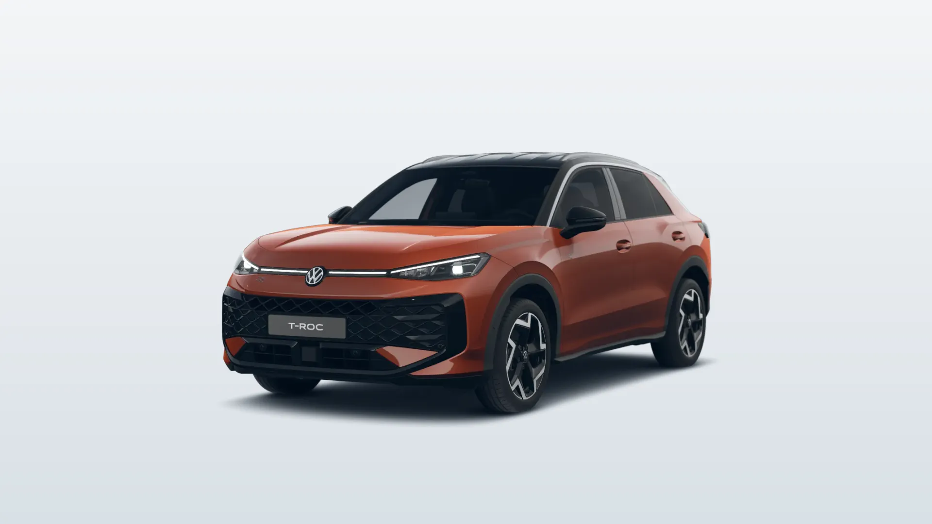 Nový T-Roc, R-Line, Červená Flame metalíza, front