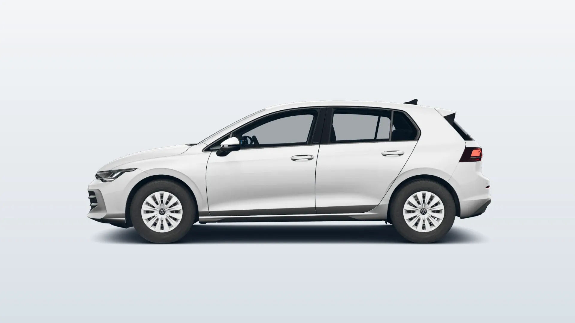Volkswagen Golf VIII (facelift 2024) Golf v barvě Bílá Oryx perleťová – pohled z boku