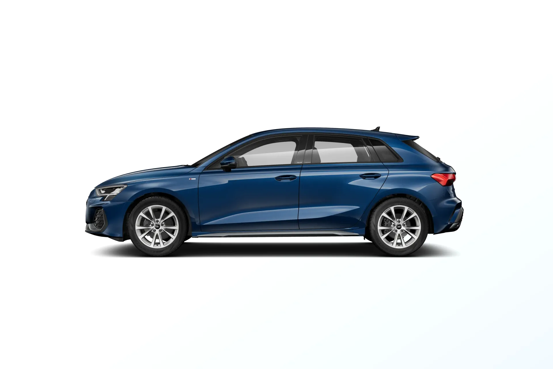 A3 Sportback, S line, Modrá Ascari, side