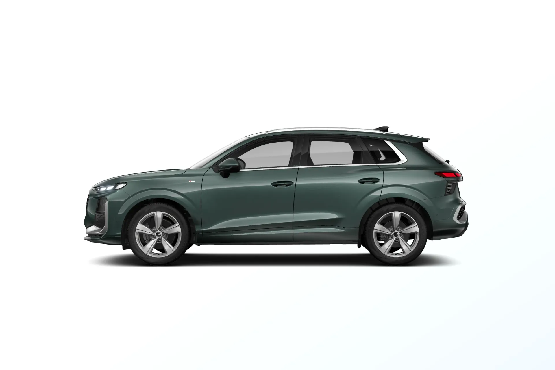 Q3, Audi Q3 S line, Zelená Sage, side