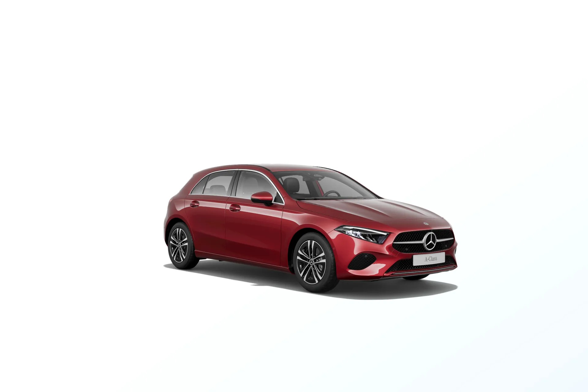 Třída A hatchback (W177-fl), Linie Progressive, Metalická červená patagonia MANUFAKTUR, front