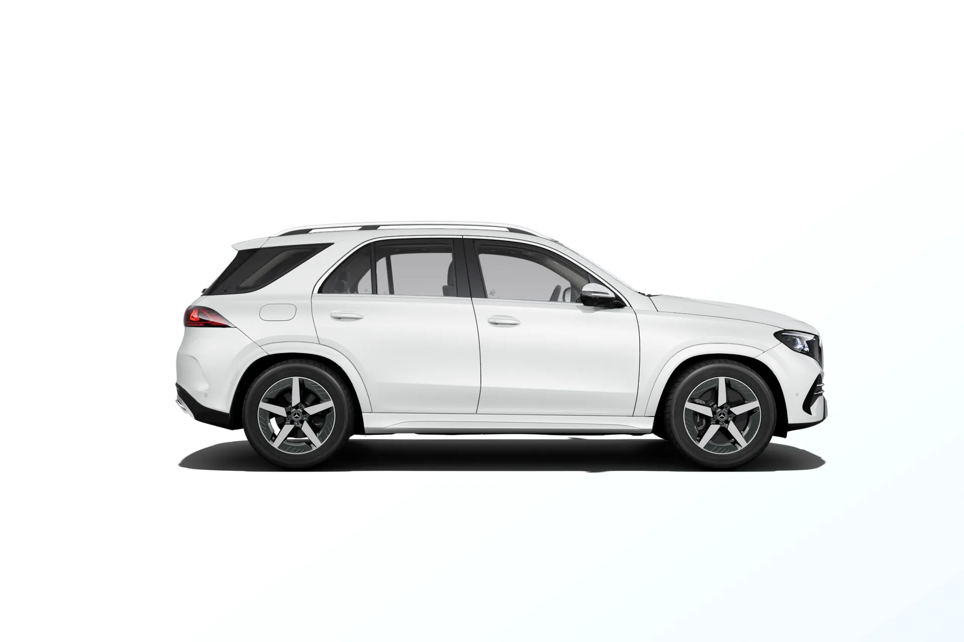 GLE (V167-fl2), Linie AMG, Metalická bílá opalite bright MANUFAKTUR, side