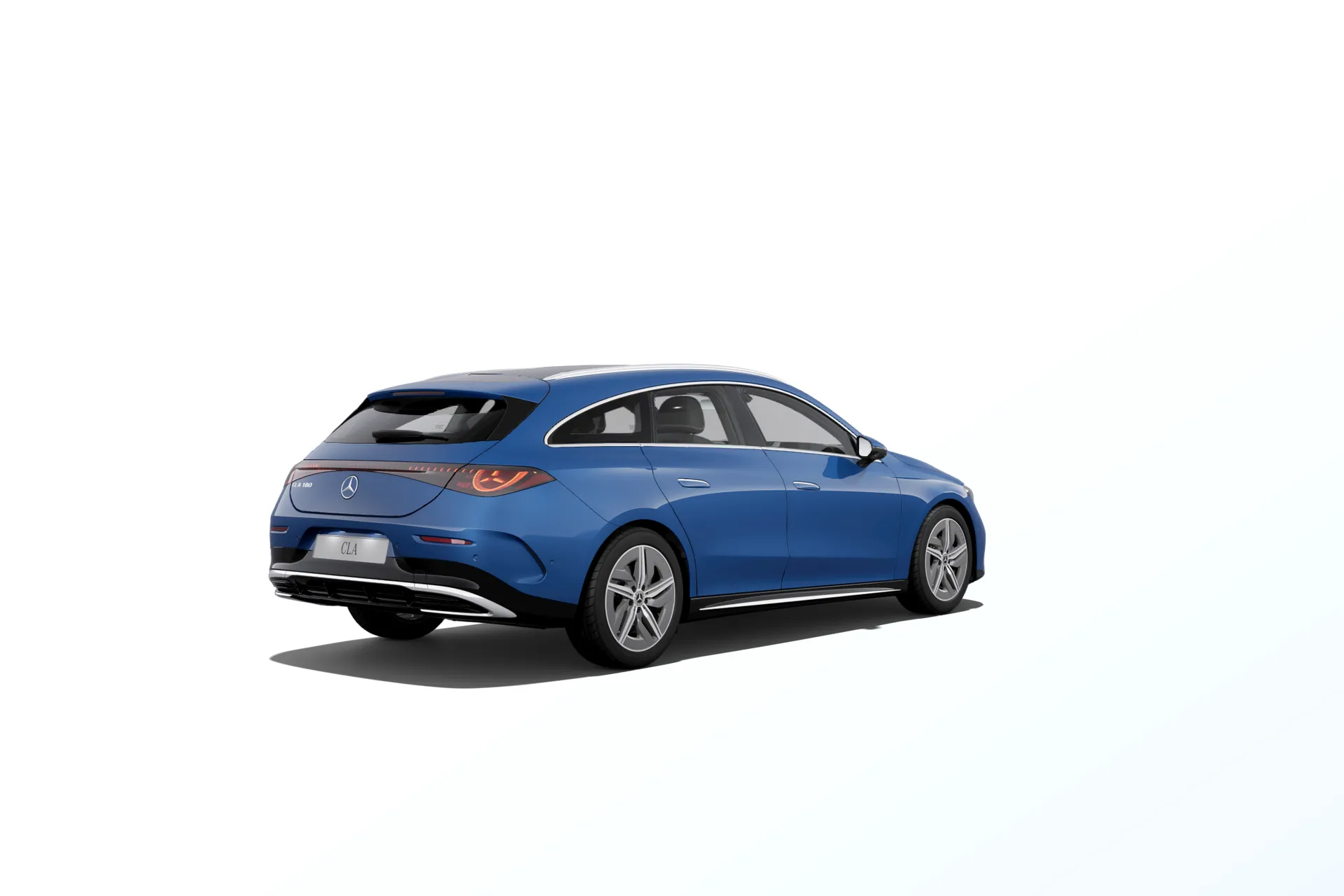 CLA Shooting Brake (X178), Linie AMG, Metalická modrá clear, rear