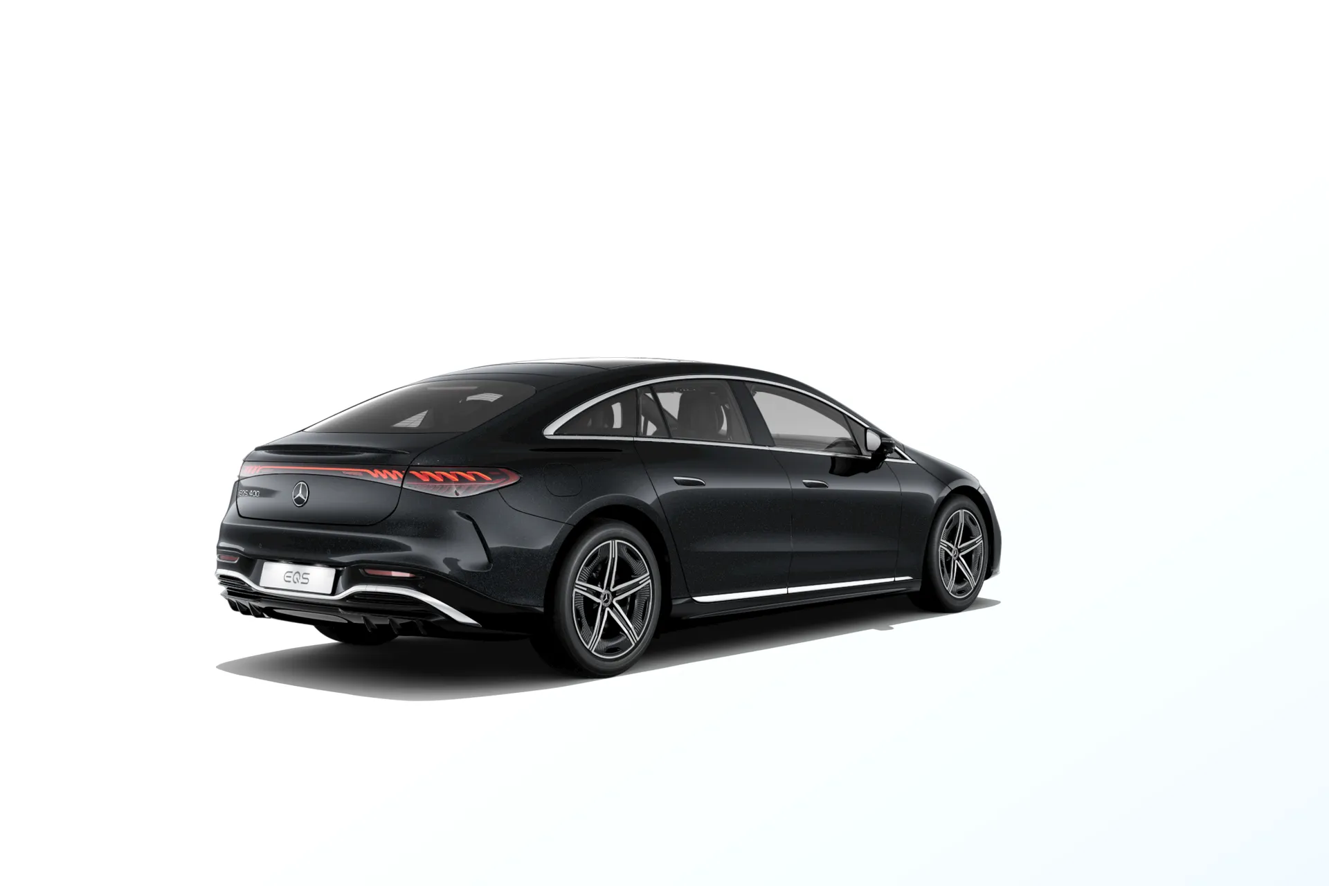 EQS sedan (V297-fl), Linie AMG exteriér, Černá MANUFAKTUR s třpytivým efektem, rear
