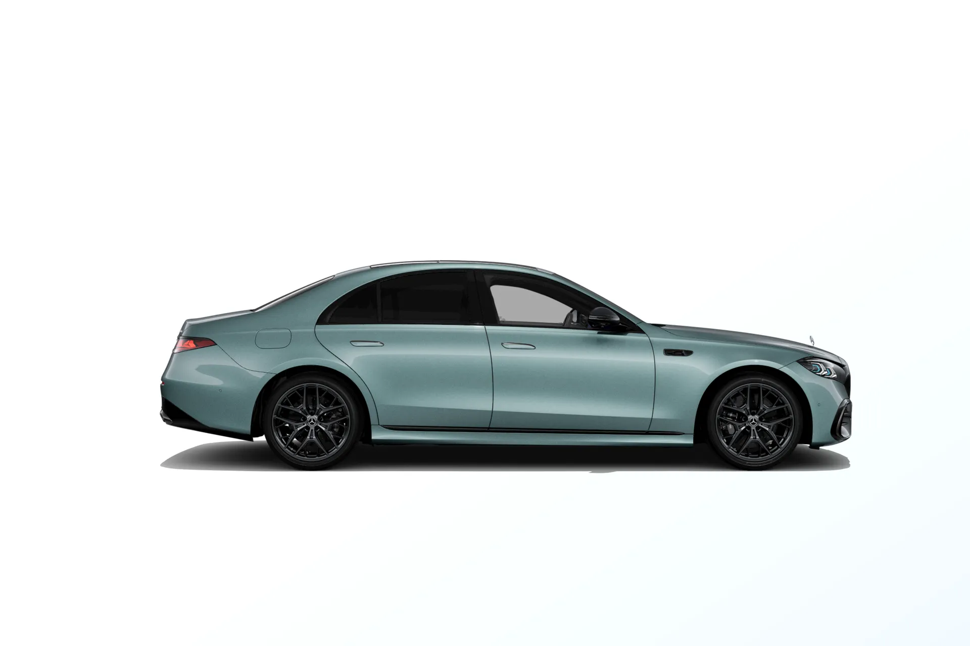 Třída S (W223-fl), Linie AMG Plus, Metalická stříbrná verde, side