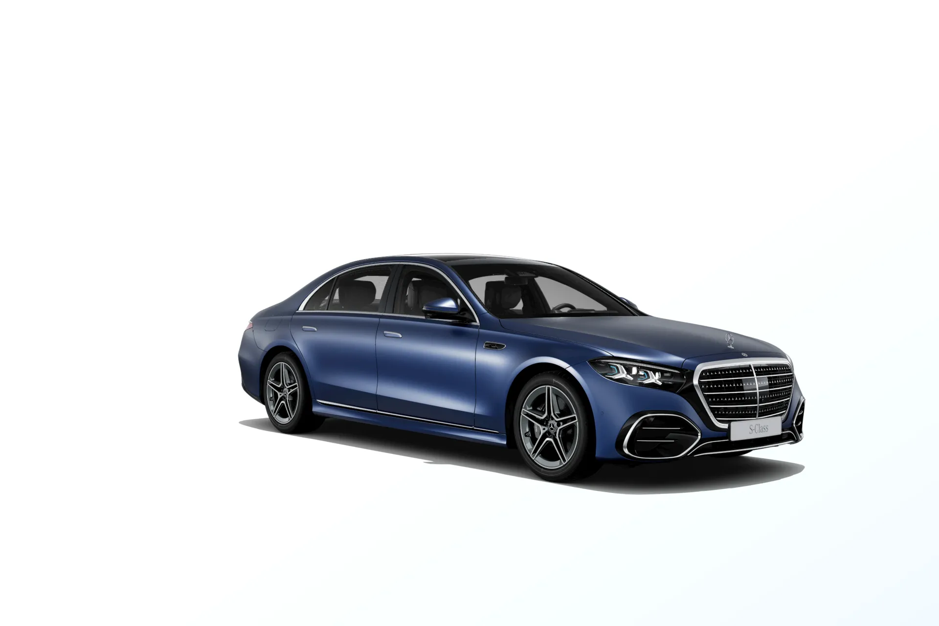 Třída S prodloužená limuzína (V223-fl), Linie AMG, Magno modrá brilliant MANUFAKTUR exclusive, front