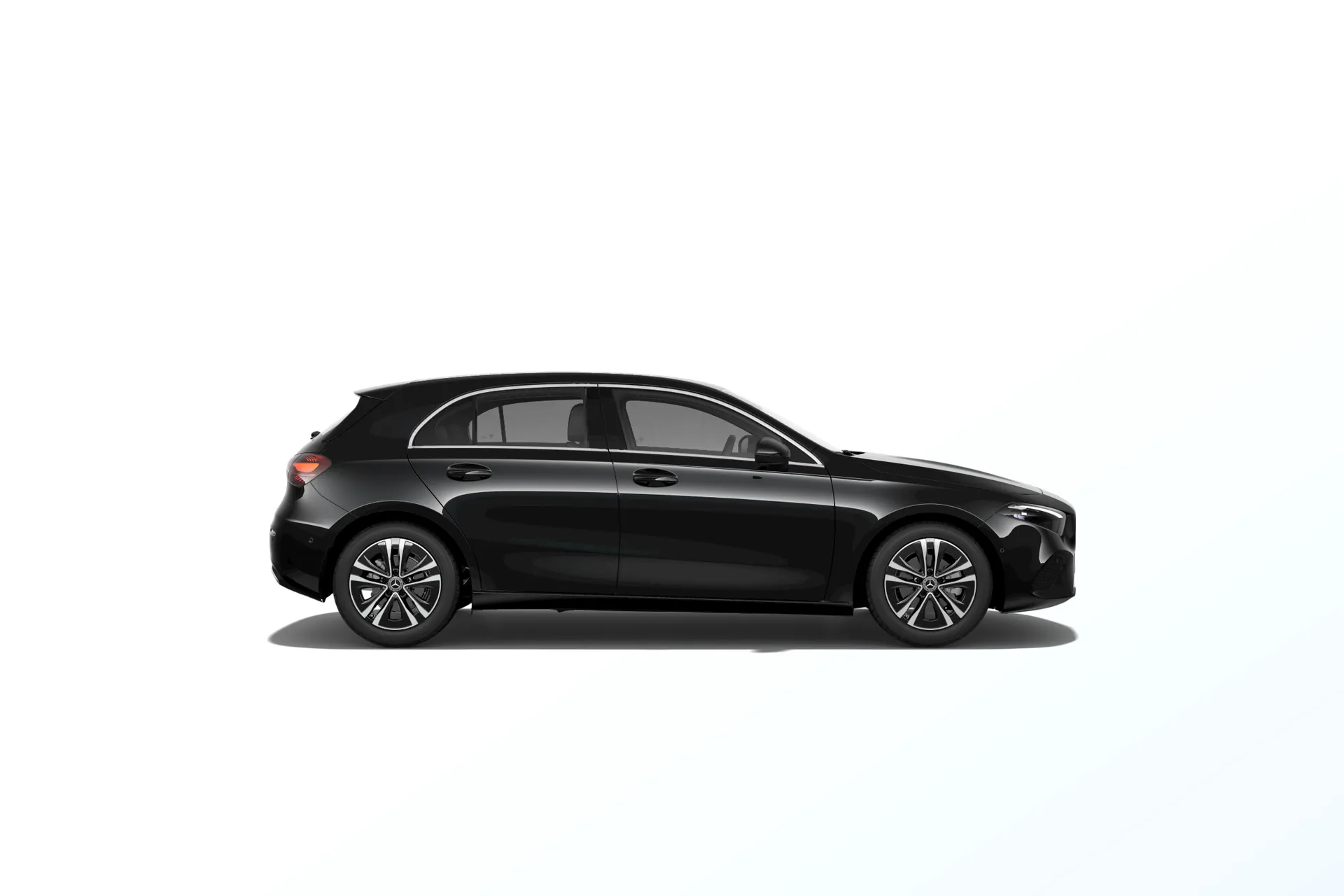 Třída A hatchback (W177-fl), Linie Progressive, Metalická černá cosmos, side