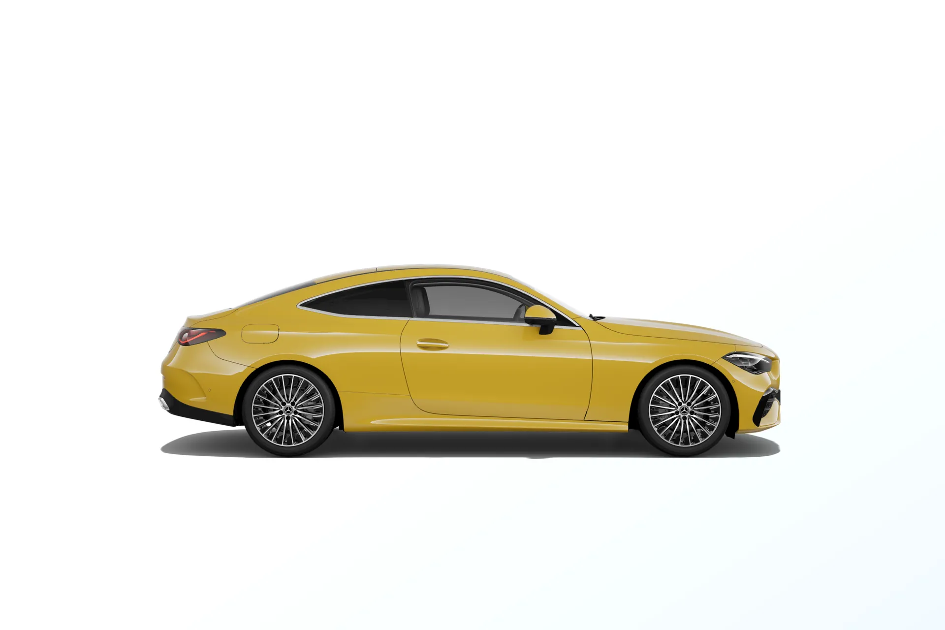 CLE kupé (C236), Linie AMG, Nemetalická žlutá sun, side