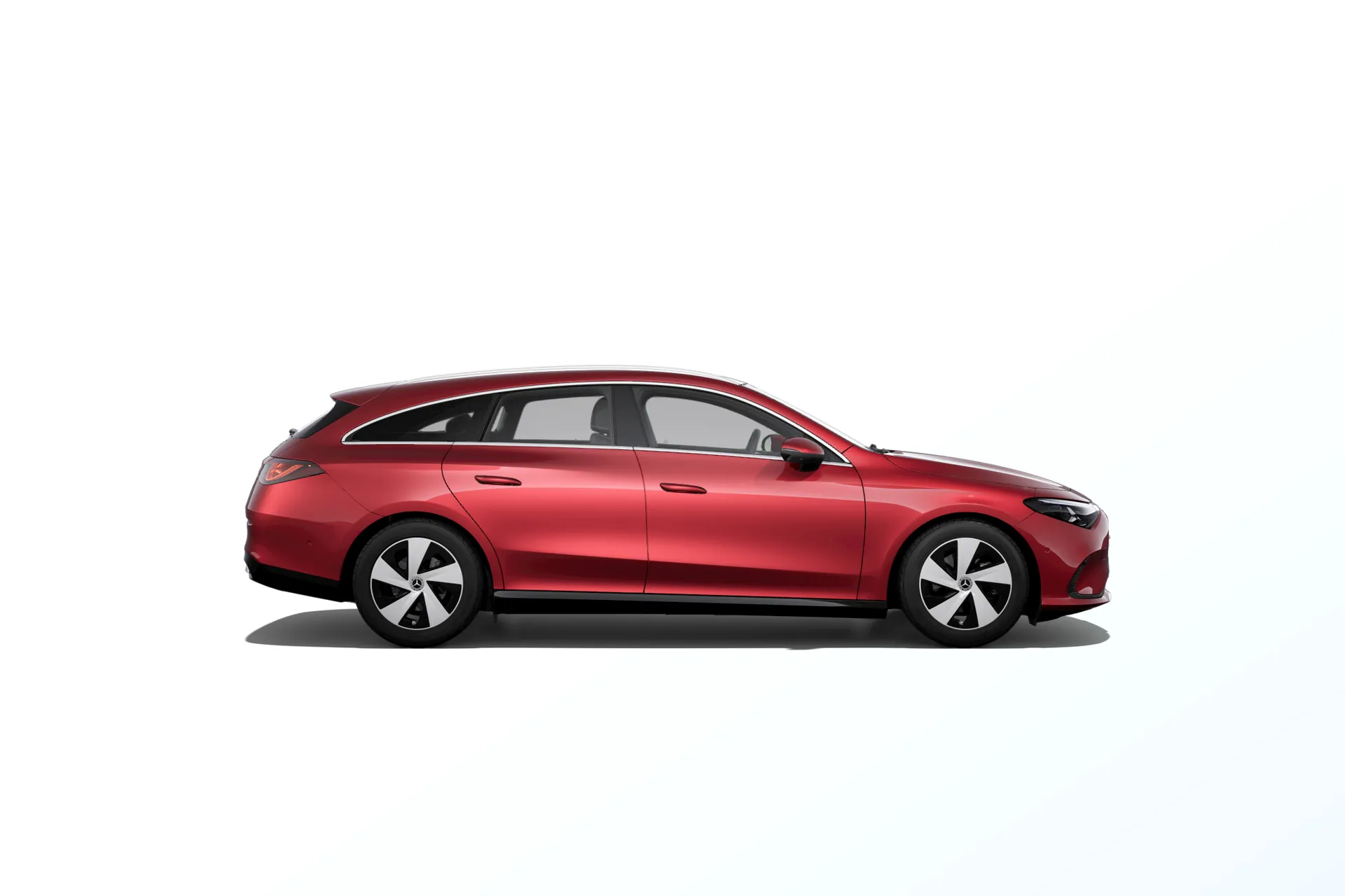 CLA Shooting Brake (X178), Linie Progressive, Červená patagonia bright MANUFAKTUR, side