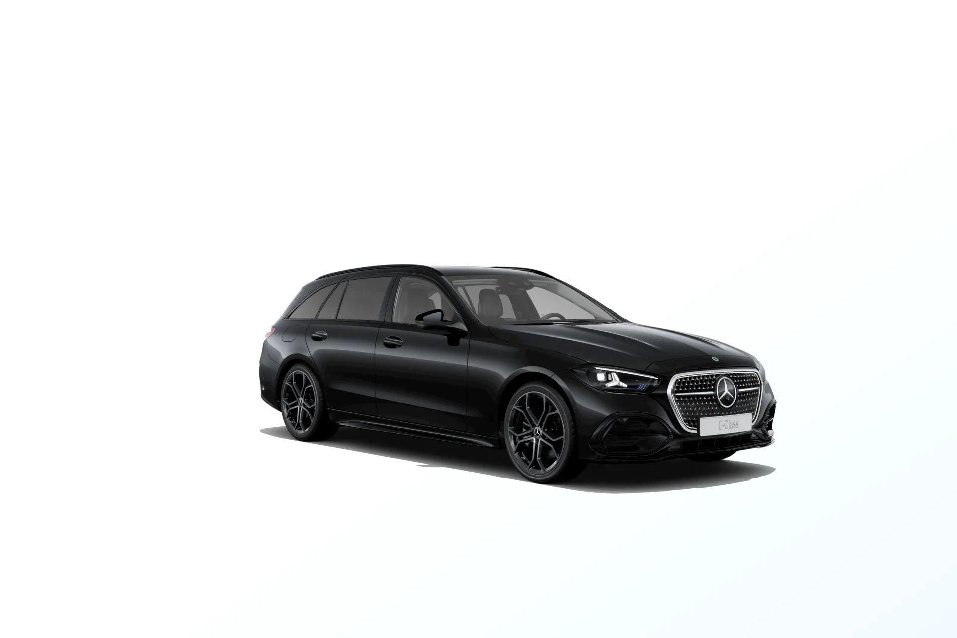 Třída C kombi (S206-fl), Linie AMG Plus, Metalická černá obsidian, front
