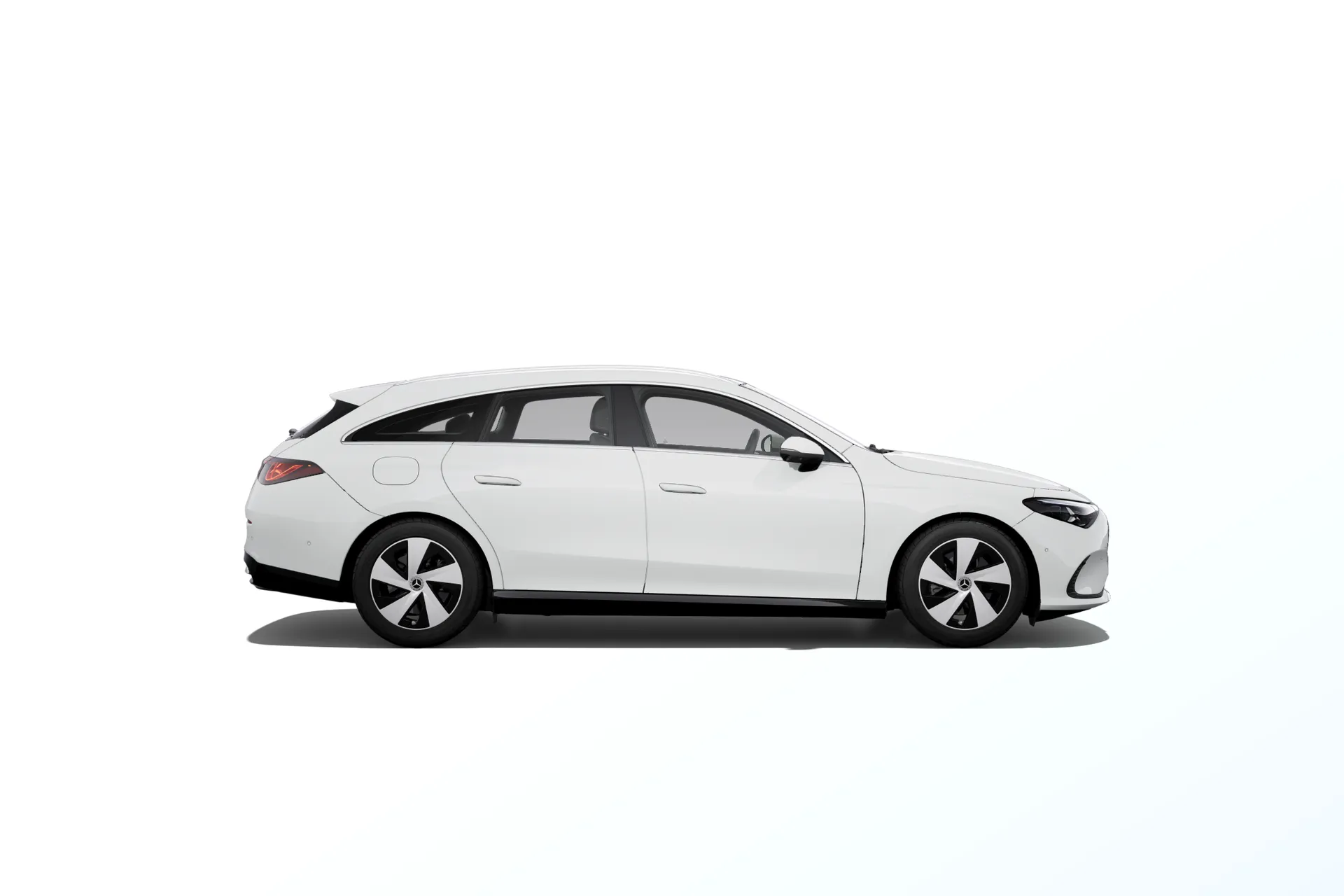 CLA Shooting Brake (X174), Linie Progressive, Nemetalická bílá polar, side