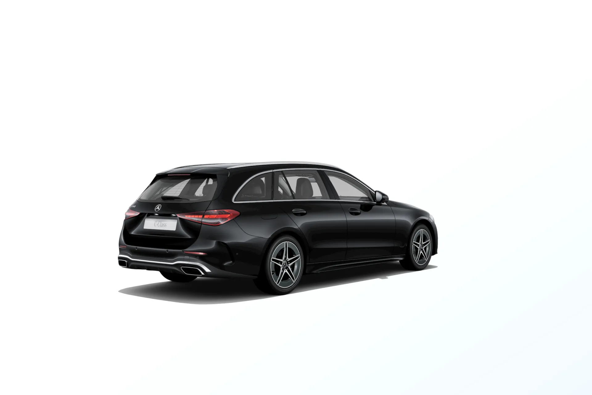 Třída C kombi (S206-fl), Linie AMG, Metalická černá obsidian, rear