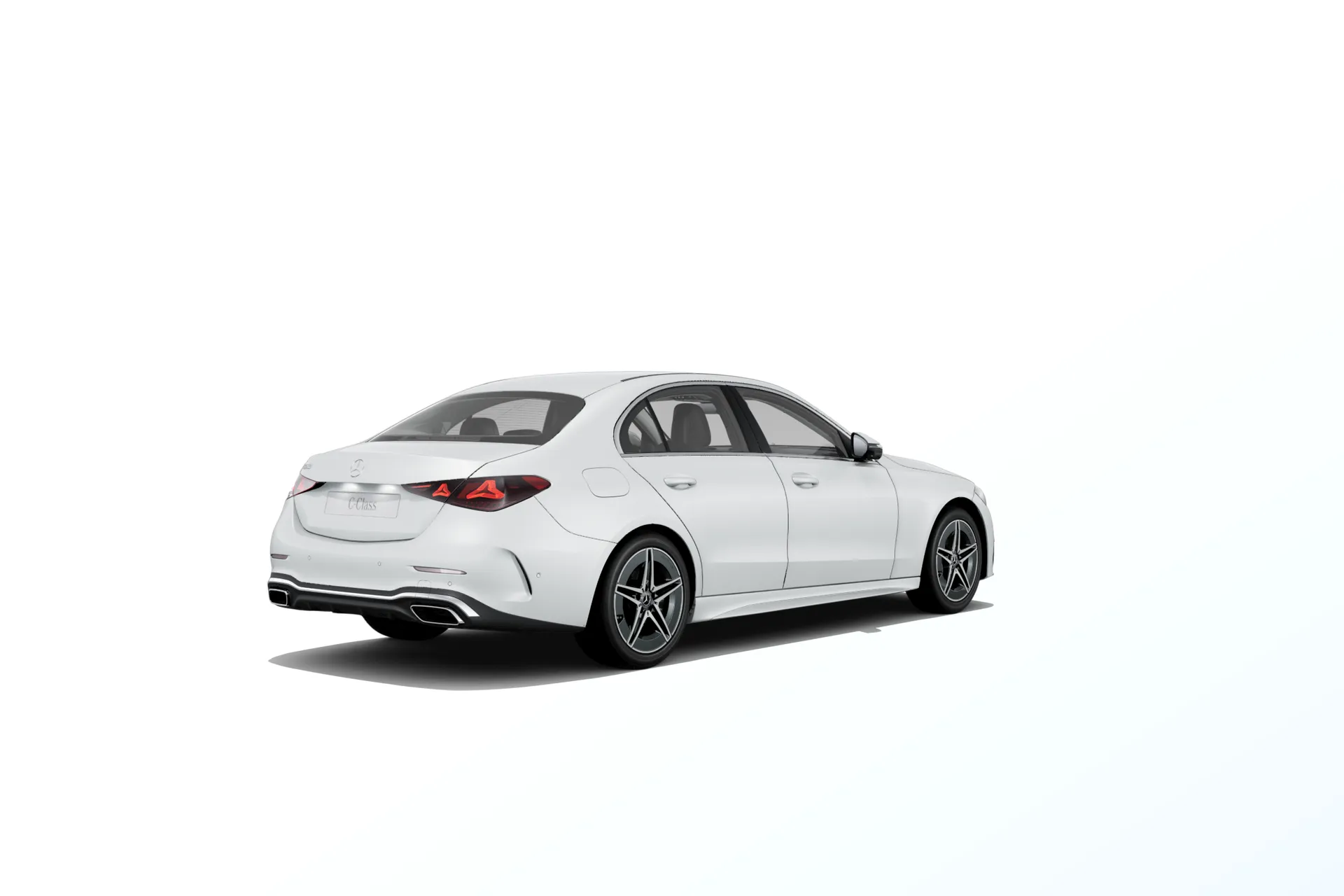 Třída C sedan (W206-fl), Linie AMG, Bílá opalite bright MANUFAKTUR, rear