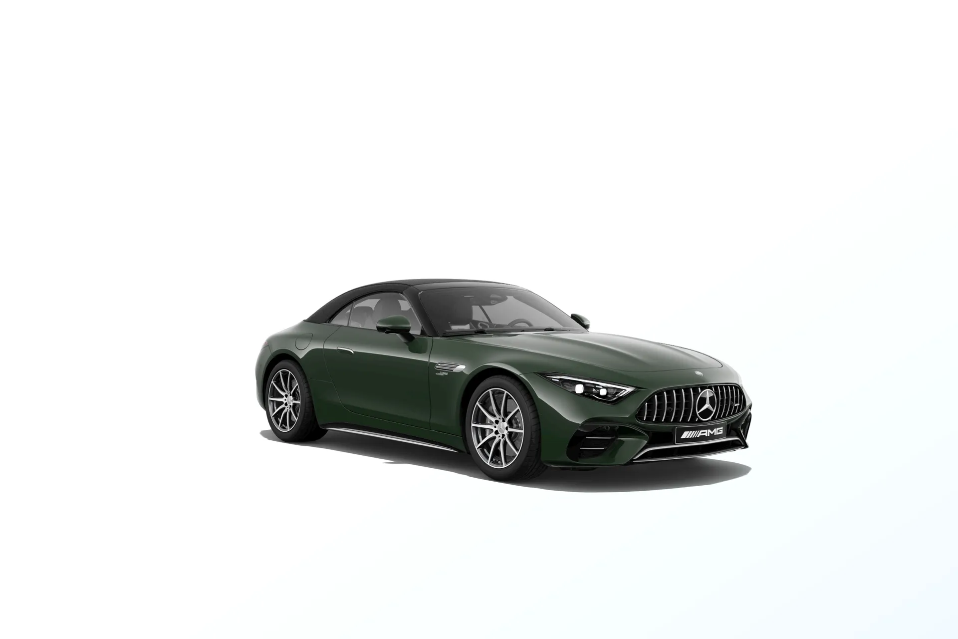 Mercedes-AMG SL Roadster (R232), Sada AMG Aerodynamics, Nemetalická tmavě zelená olive MANUFAKTUR exclusive, front