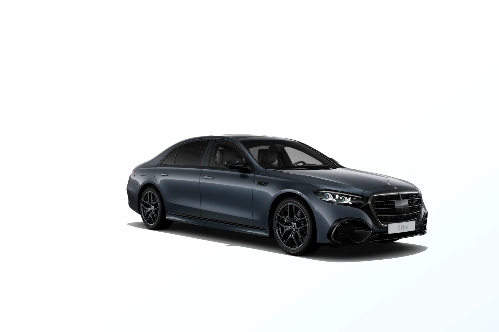 Třída S prodloužená limuzína (V223-fl), Linie AMG Plus, Metalická modrá anthracite MANUFAKTUR exclusive, front