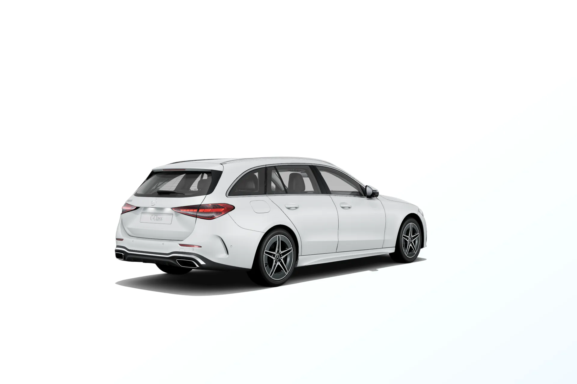 Třída C kombi (S206-fl), Linie AMG, Bílá opalite bright MANUFAKTUR, rear