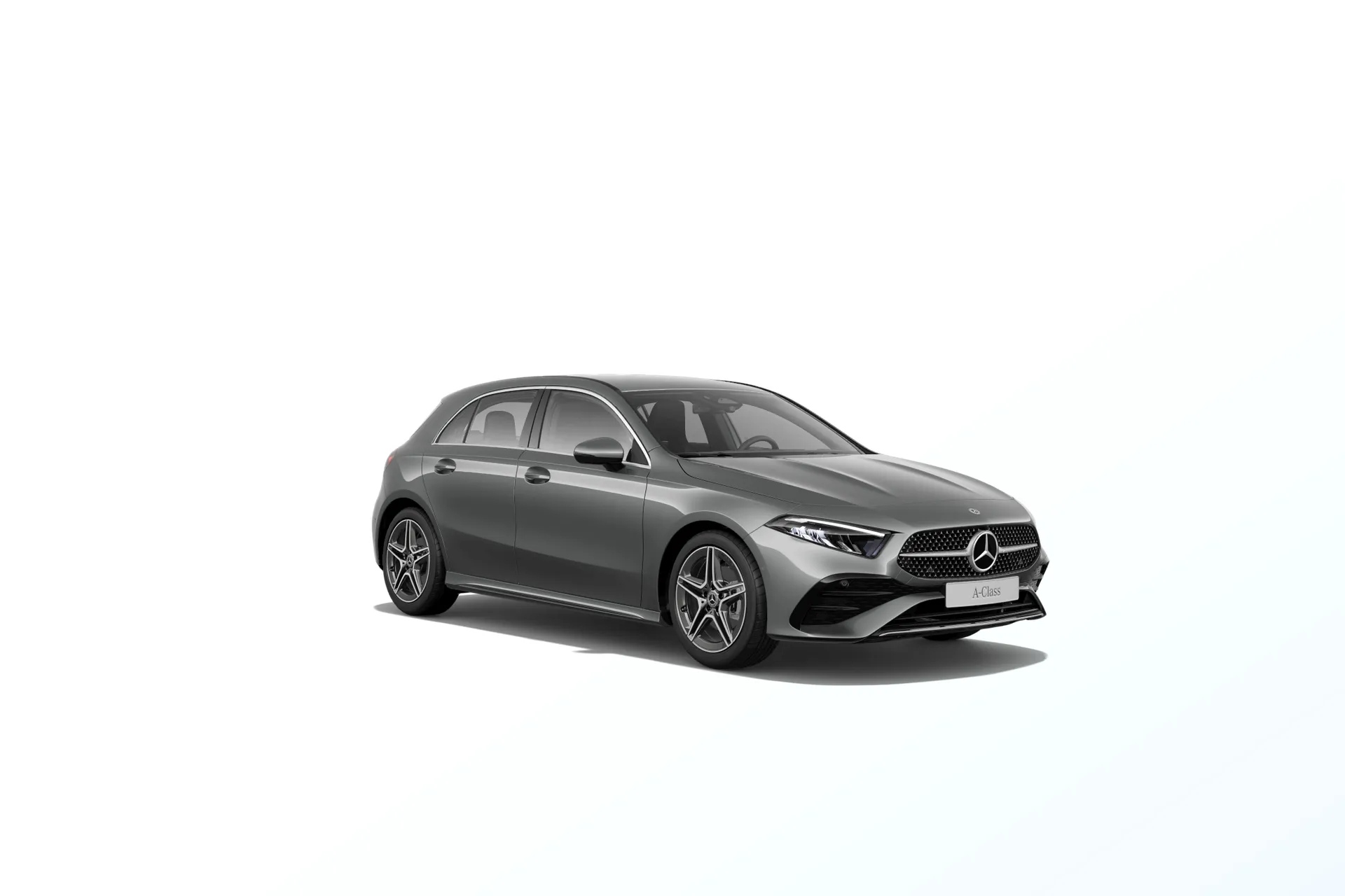 Třída A hatchback (W177-fl), Linie AMG, Metalická šedá mountain, front